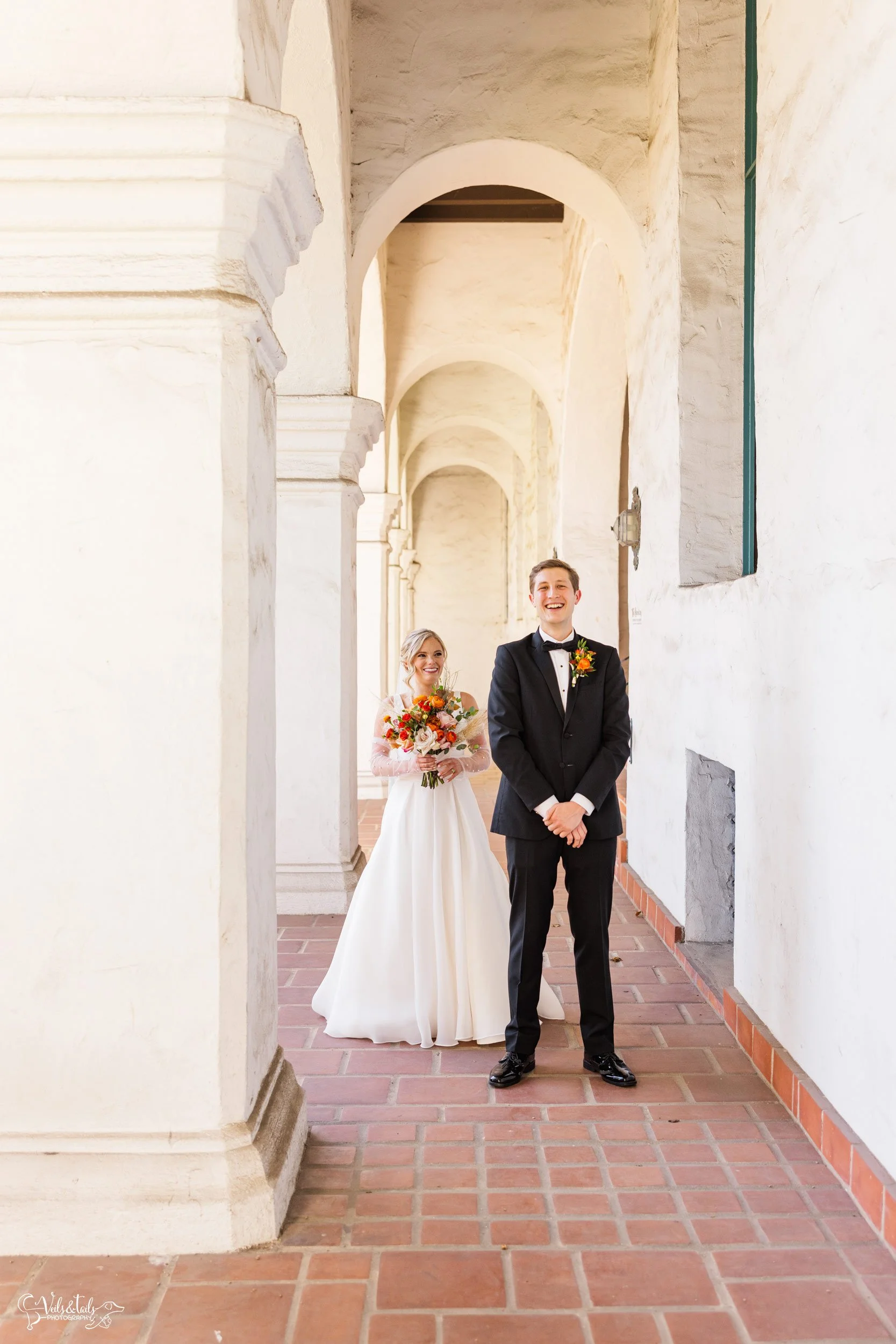 Santa Barbara Wedding Photographer Courthouse First Look