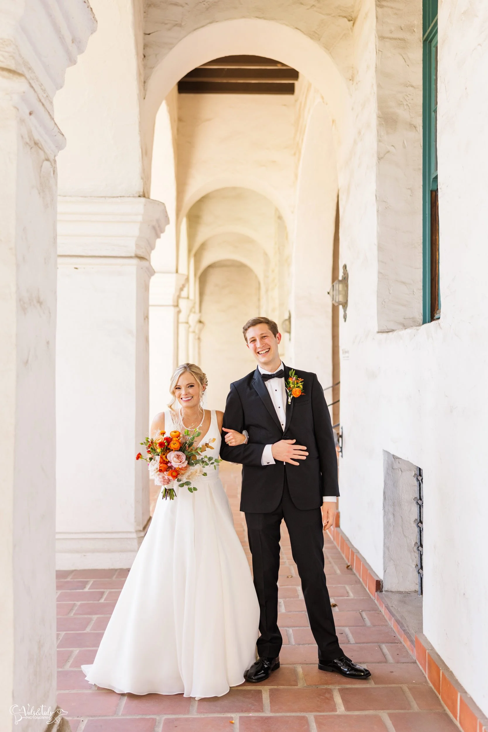 clean and airy Santa Barbara Wedding Photographer Courthouse First Look