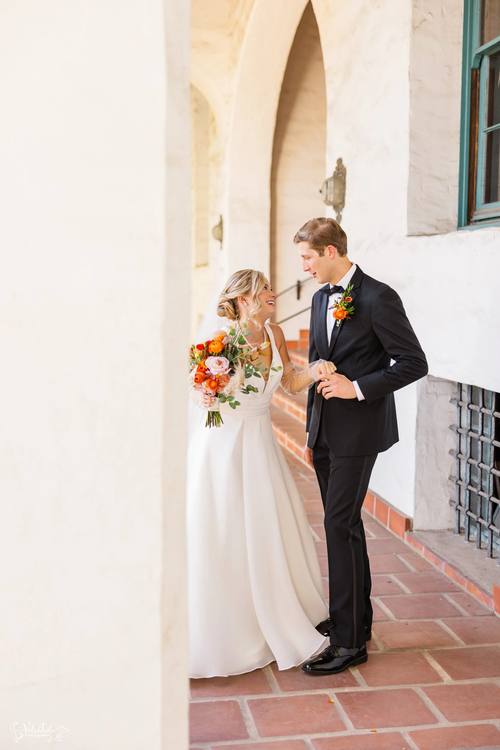 Santa Barbara Wedding Photographer Courthouse First Look