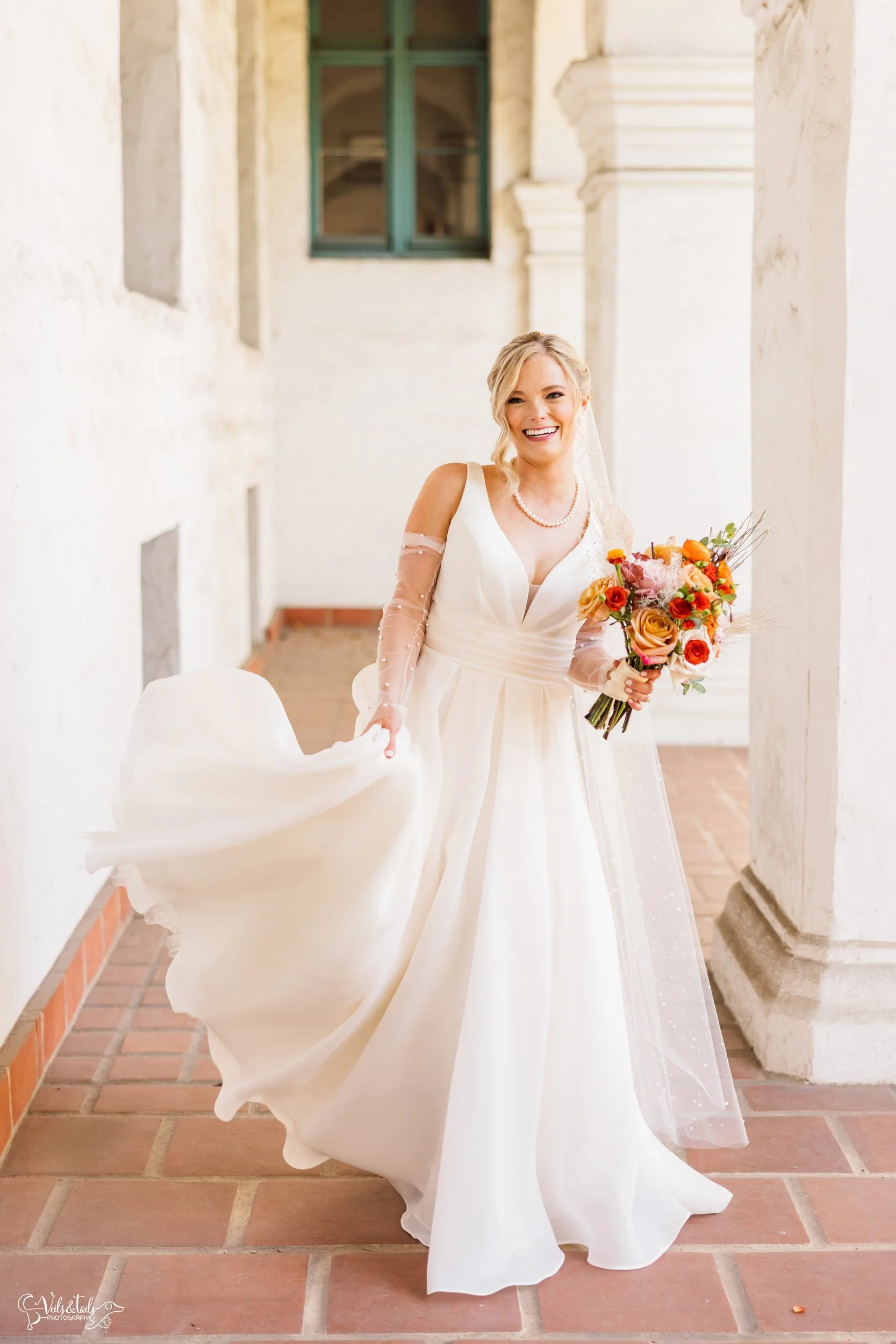 bright and airy Santa Barbara Wedding Photographer Courthouse couple
