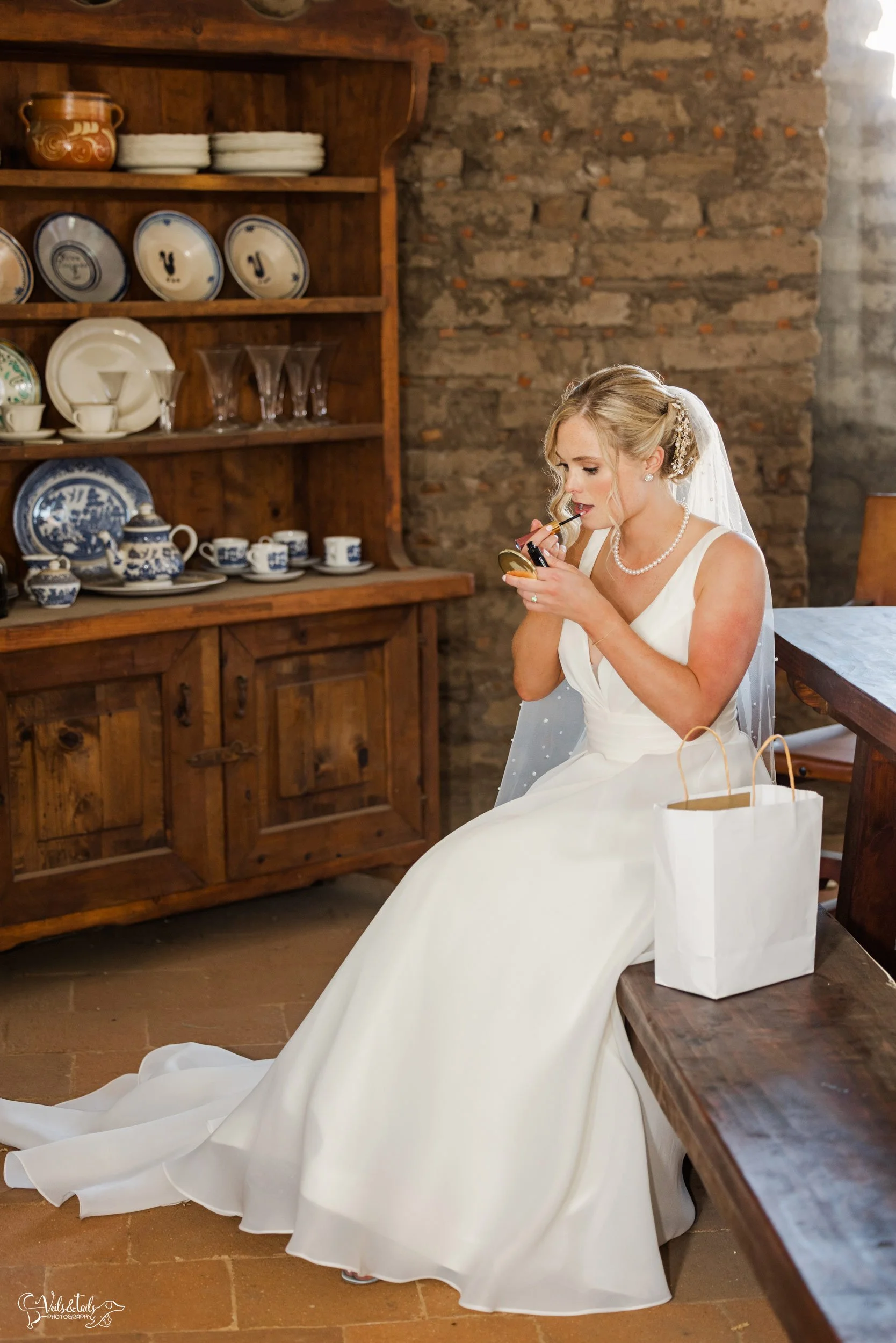 bright airy Santa Barbara Presidio Wedding Photographer getting ready