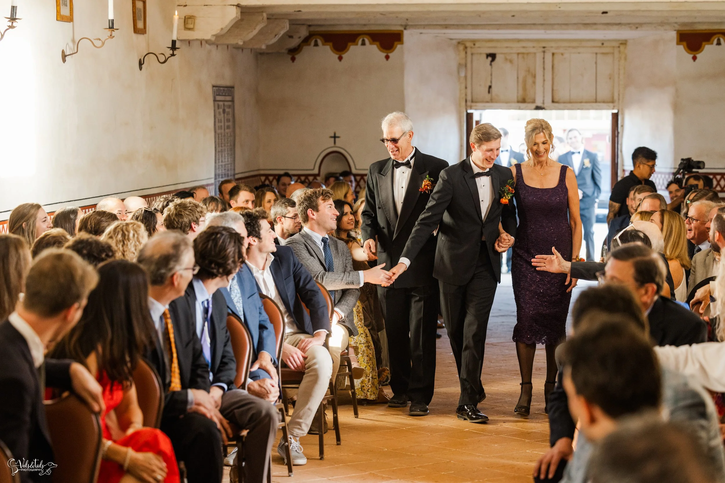 joyful Santa Barbara Presidio Wedding Photographer