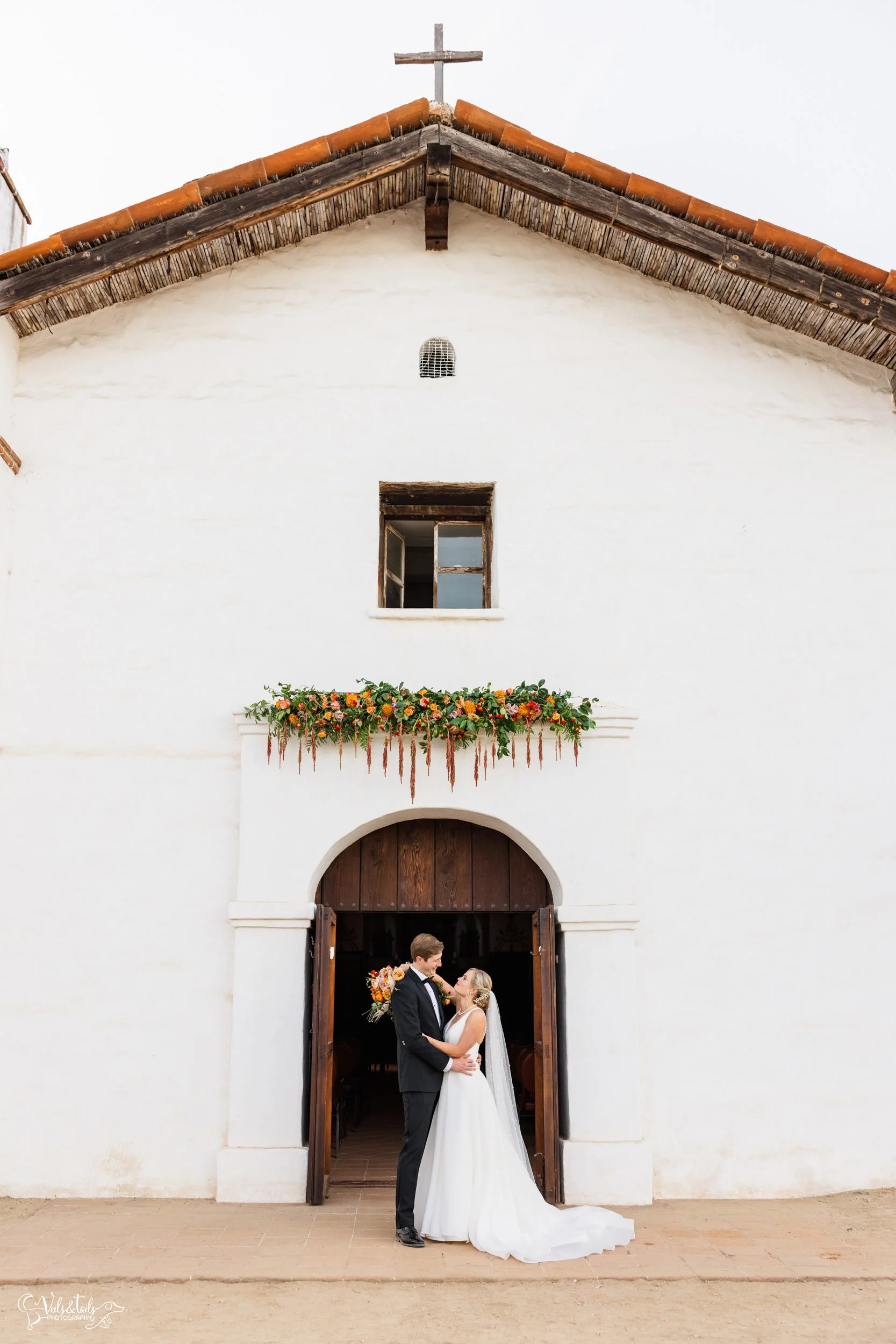 bright airy Santa Barbara Presidio Wedding Photographer