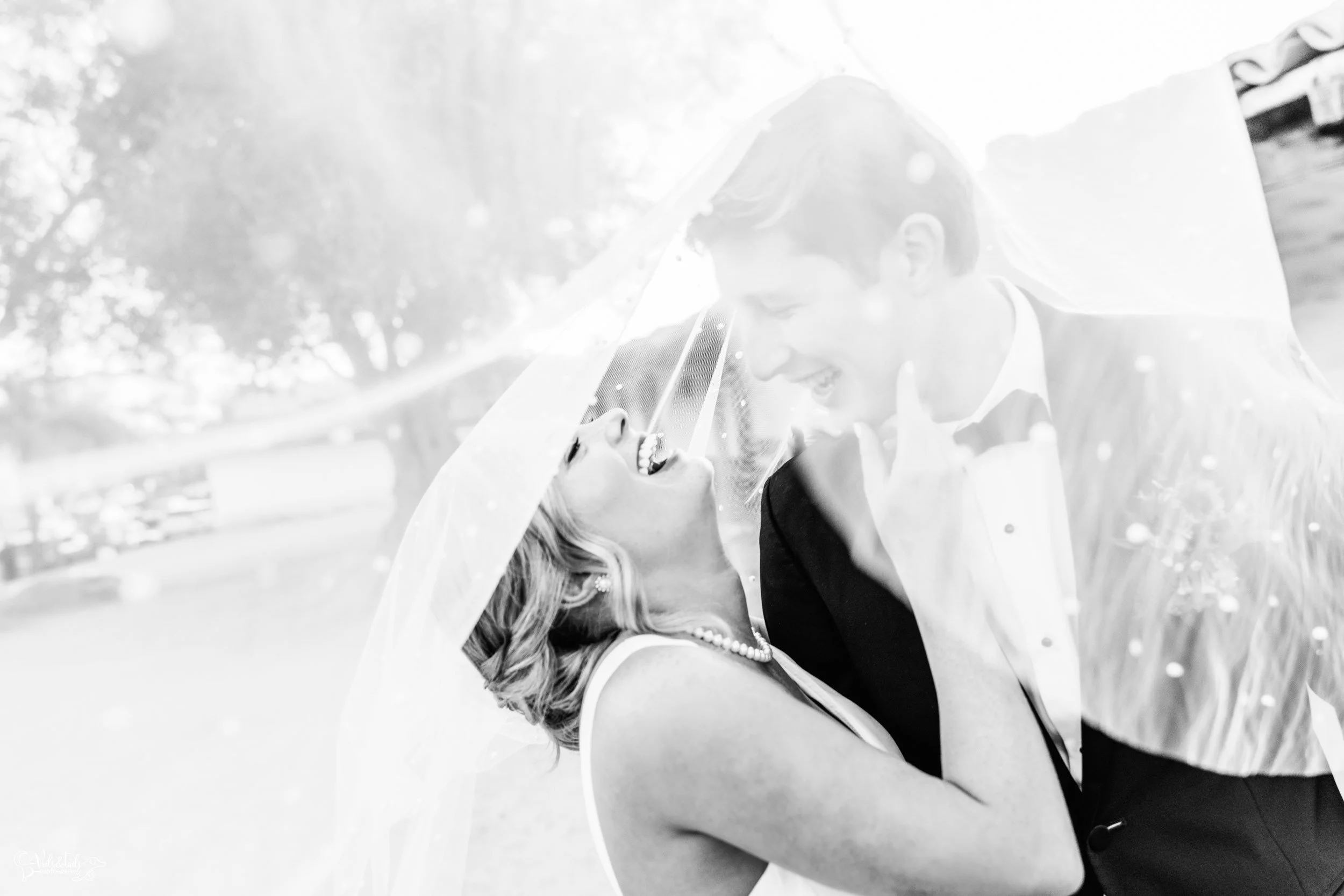 bright airy Santa Barbara Presidio Wedding Photographer black and white vintage
