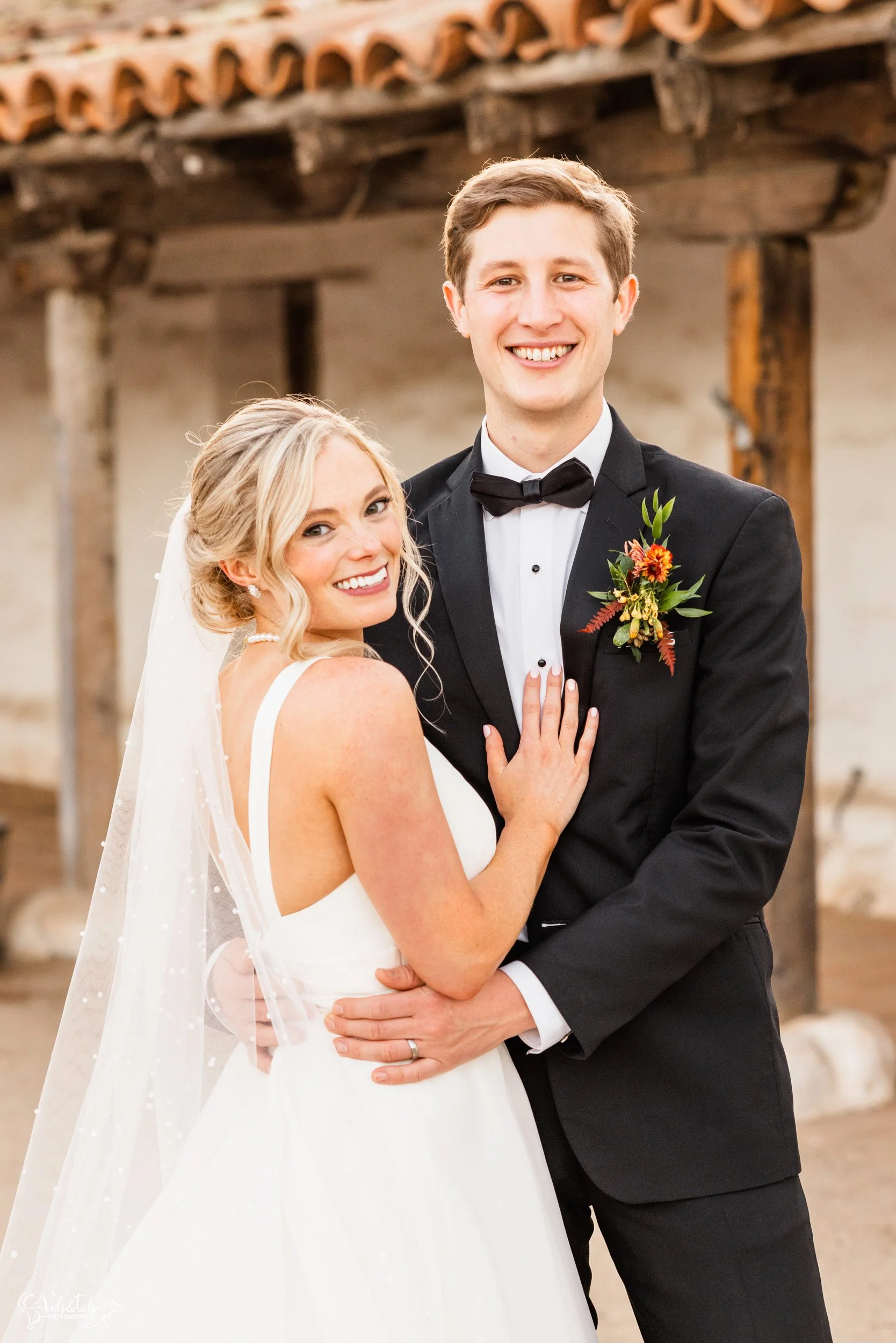clean airy Santa Barbara Presidio Wedding Photographer