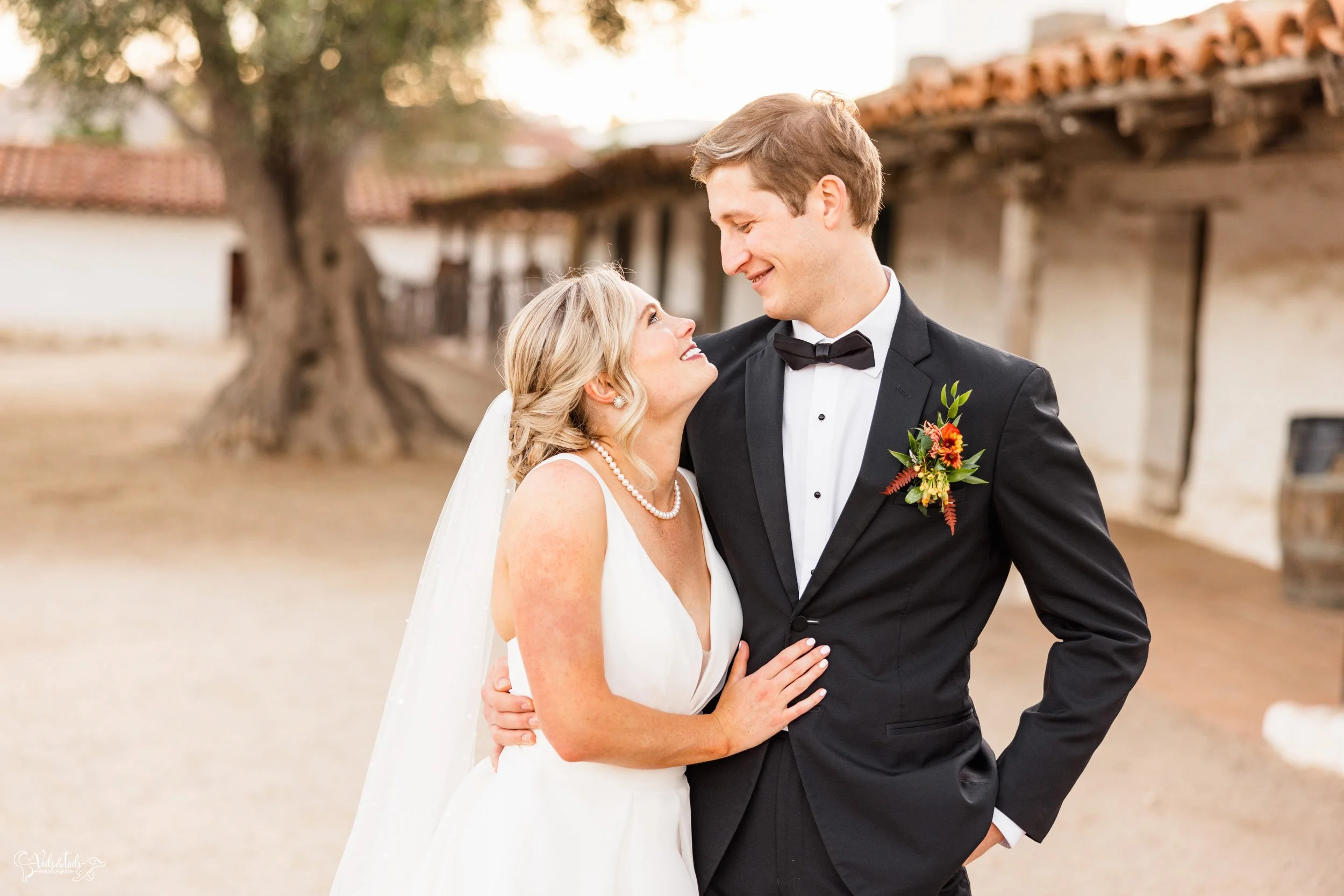 bright airy classic Santa Barbara Presidio Wedding Photographer