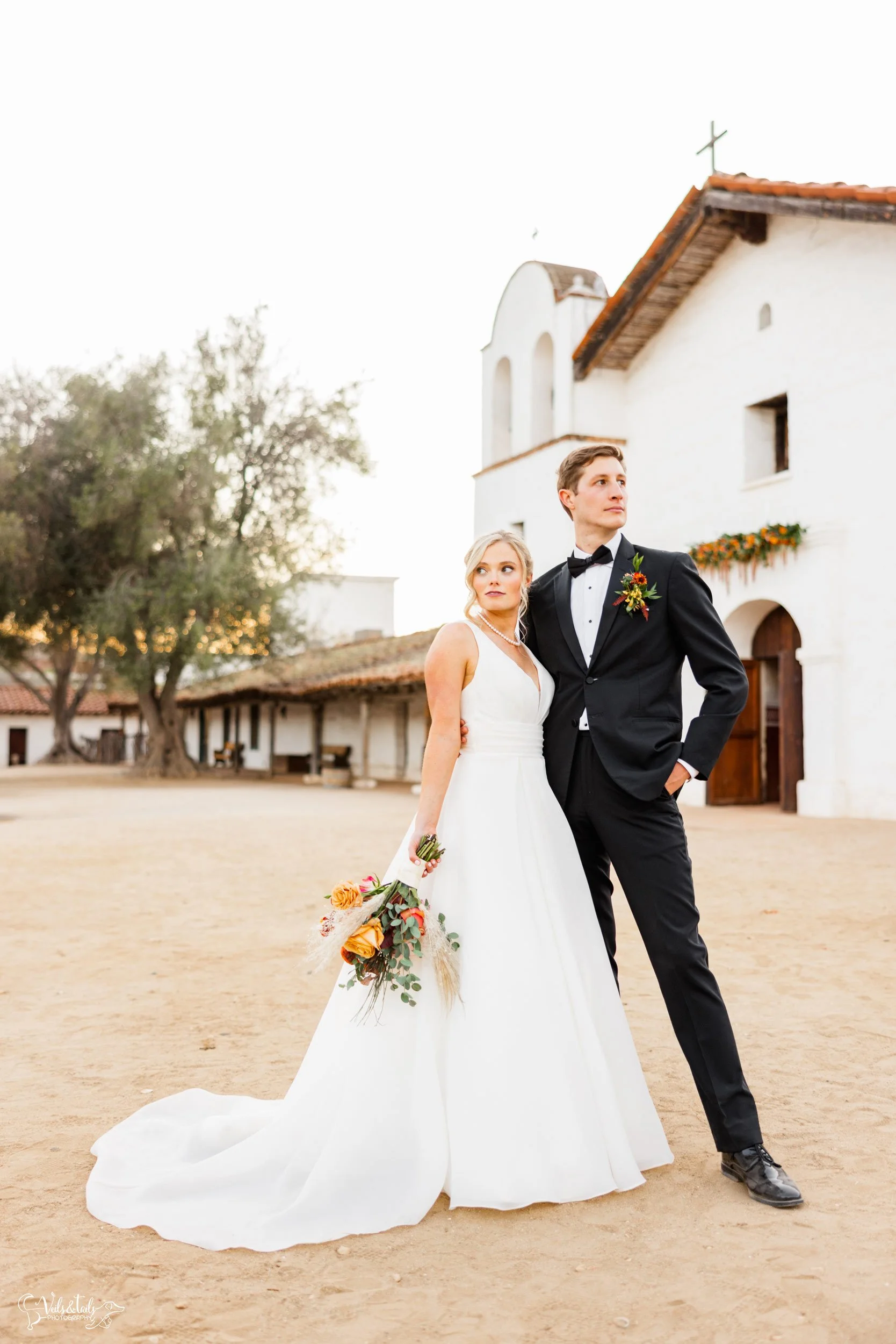 bright airy Santa Barbara Presidio Wedding Photographer beautiful