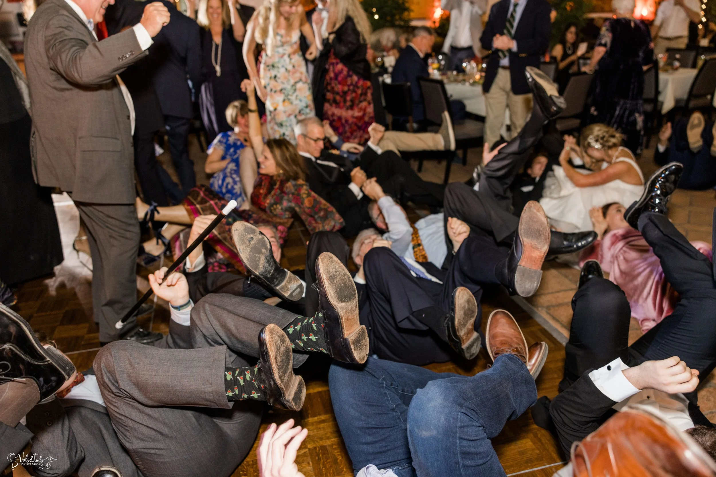 Santa Barbara Wedding Photographer reception El Paseo dancing