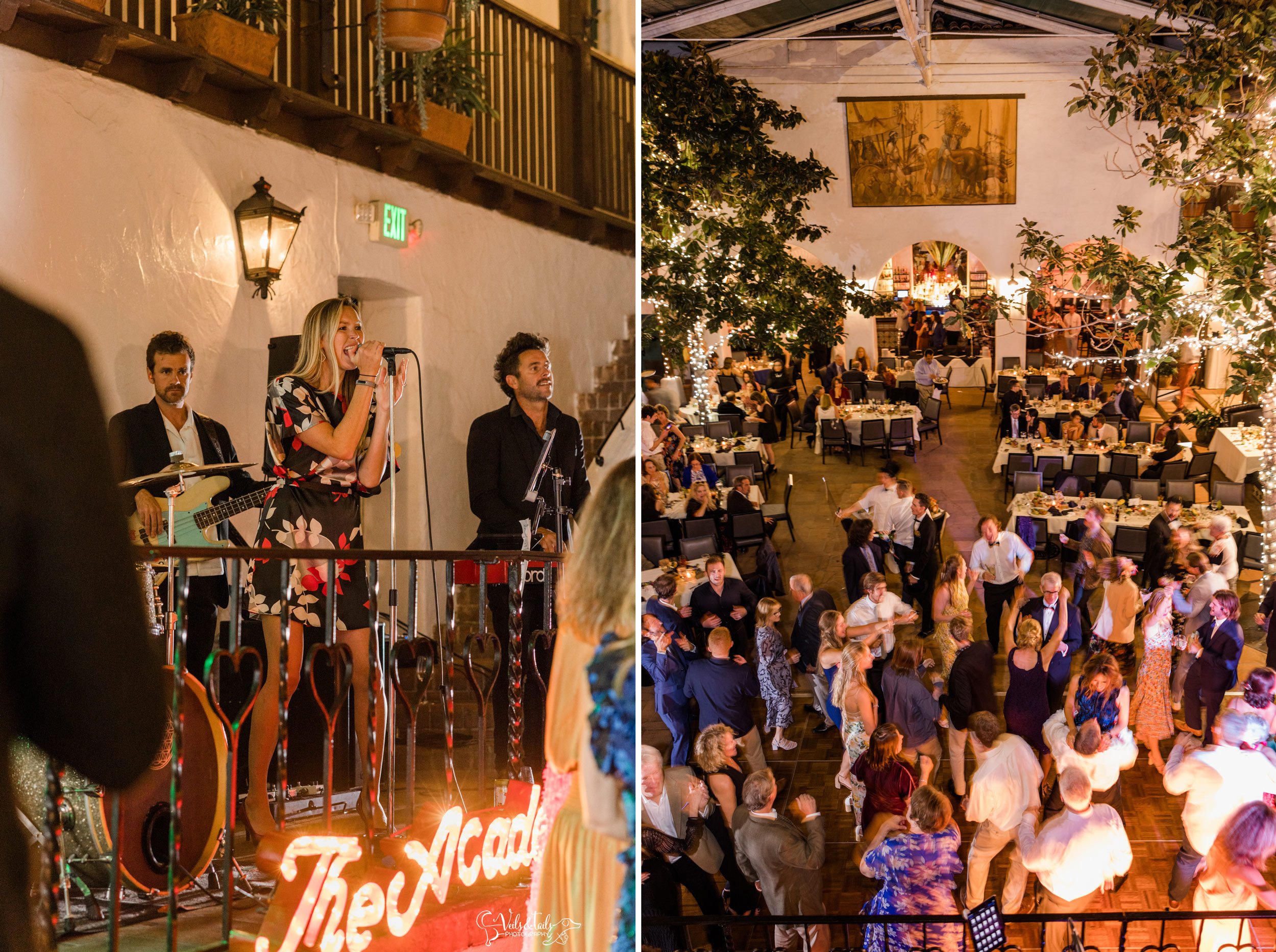 Santa Barbara Wedding Photographer reception El Paseo band