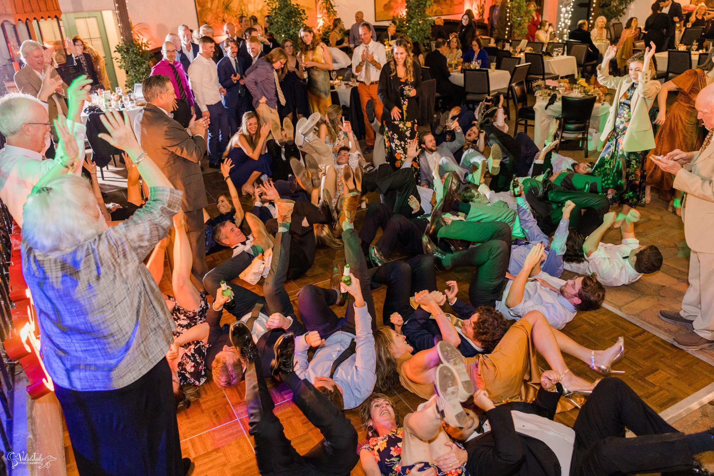 Santa Barbara Wedding Photographer reception El Paseo dancing