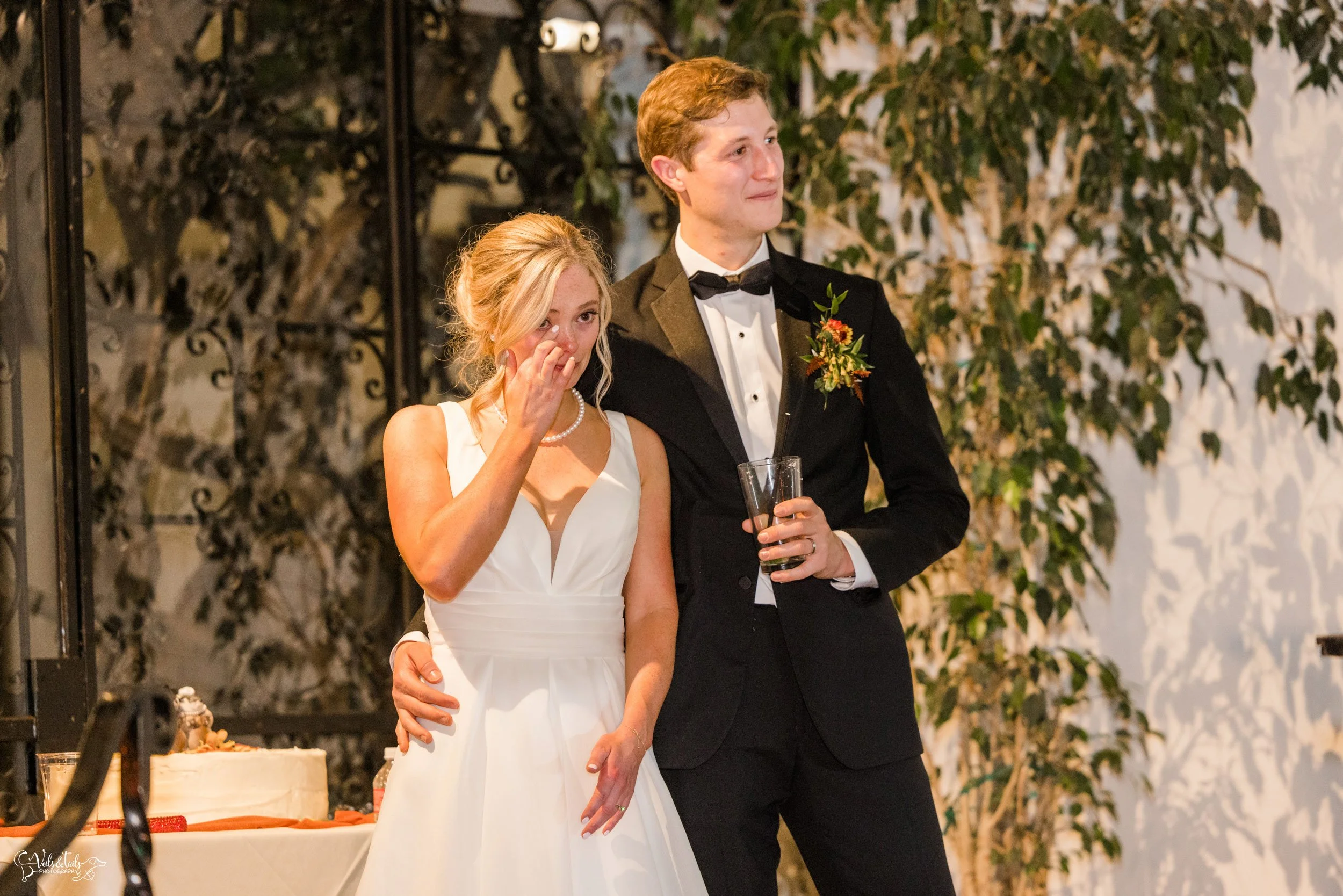 Santa Barbara Wedding Photographer reception El Paseo joyful emotional speeches toasts