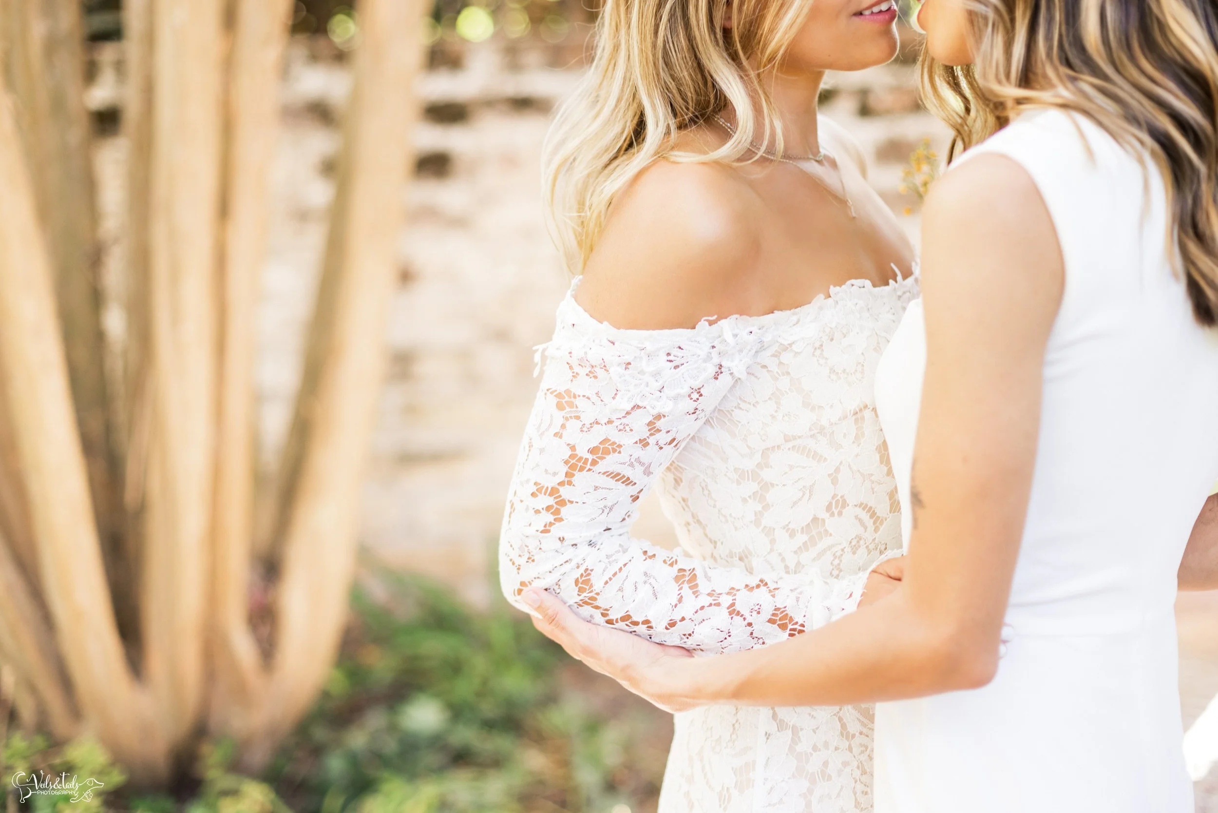 LGBTQ+ wedding; bridal portraits in the garden, Lieff Ranch venue details, wedding in Santa Ynez, Veils &amp; Tails Photography