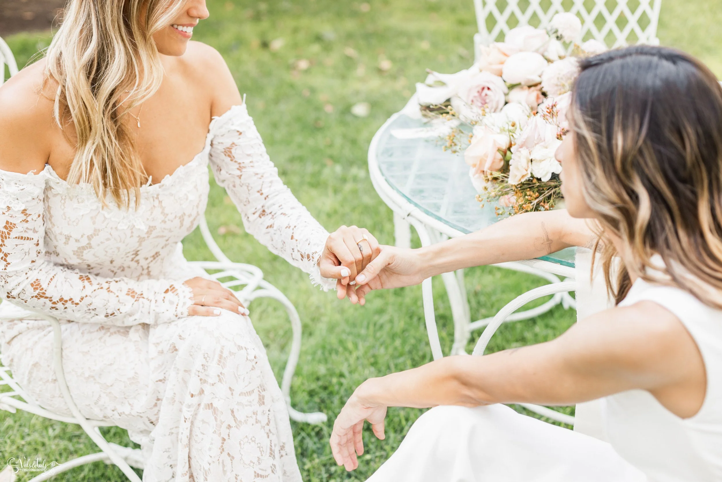 bridal details in the garden, Lieff Ranch venue details, wedding in Santa Ynez, queer-friendly photography byVeils &amp; Tails