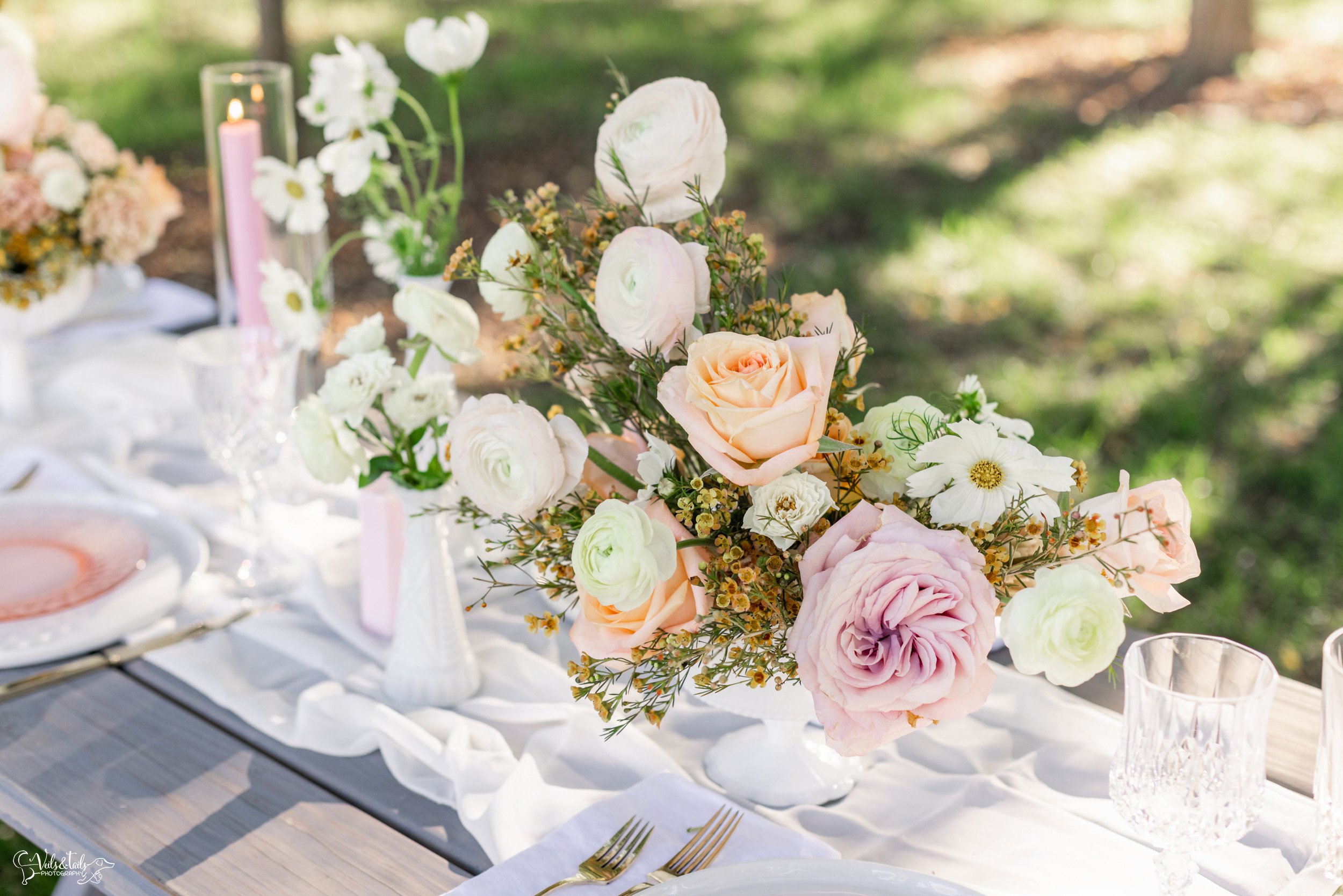 picnic wedding Breanna Jane Botanicals florals, Lieff Ranch venue details, wedding in Santa Ynez, Veils &amp; Tails Photography