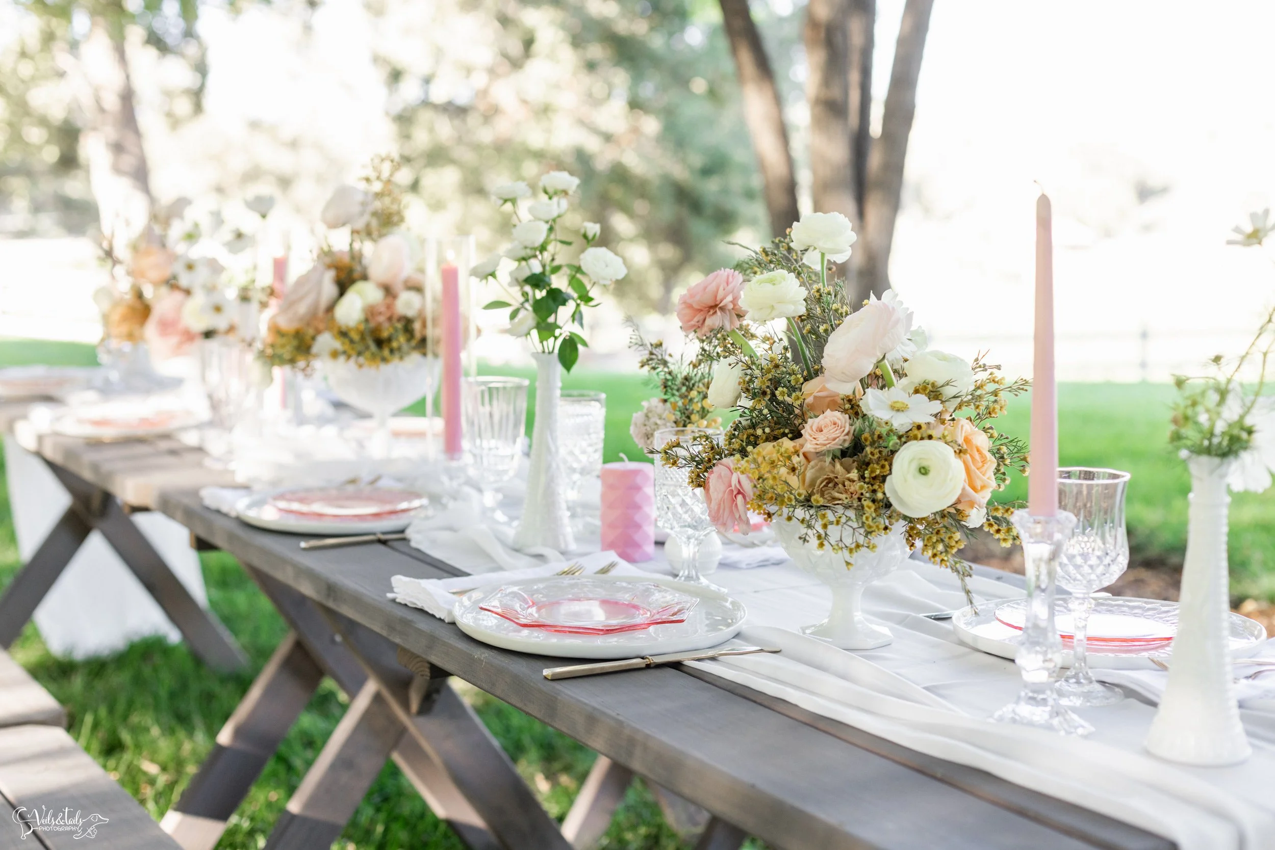 picnic wedding Breanna Jane Botanicals florals, Lieff Ranch venue details, wedding in Santa Ynez, Veils &amp; Tails Photography