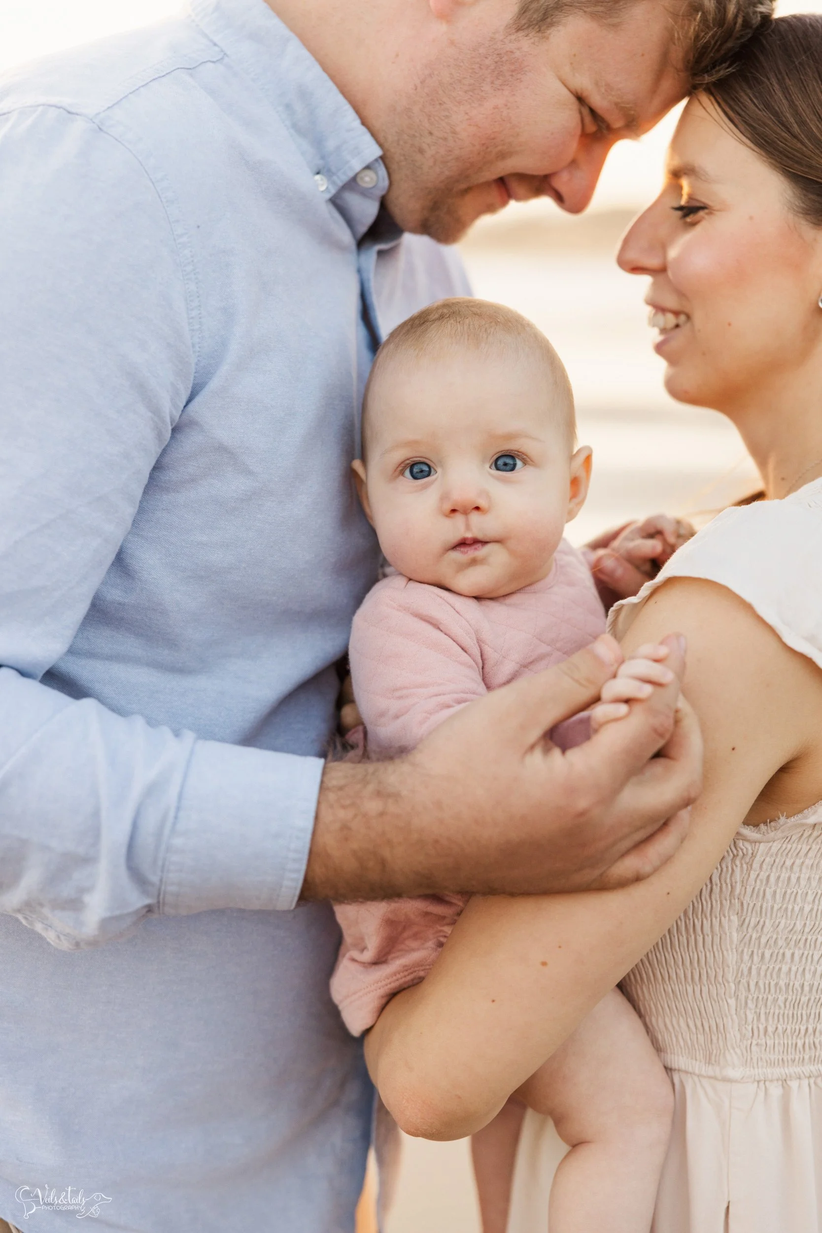 beach family session in Santa Barbara, Veils &amp; Tails Photography