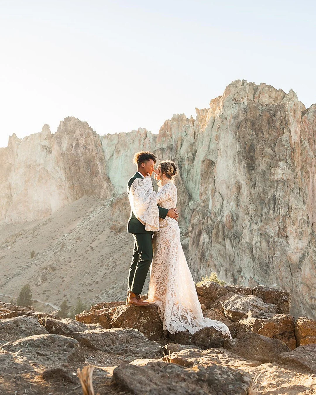 I'll never get over the beauty of our Earth, and especially this little corner I got to shoot in a while back, up in Bend, Oregon. Wedding photos can indeed reflect our small place in the world AND how brightly our love can shine within it, simultane