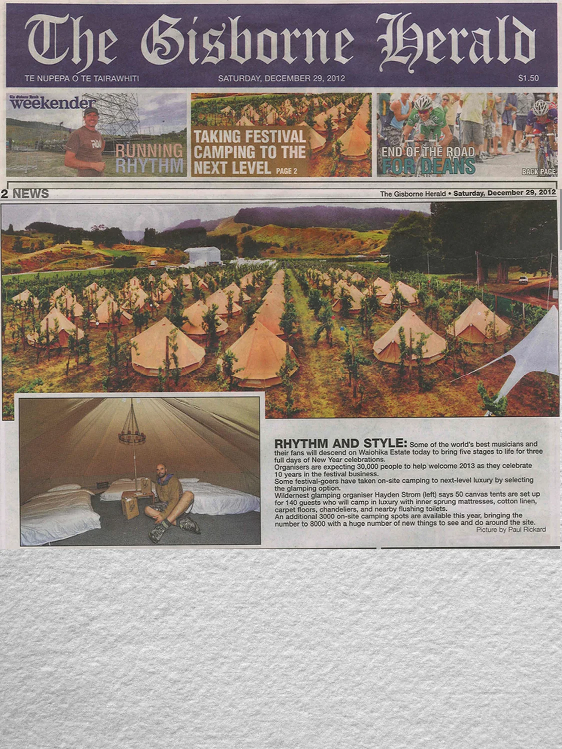 WILDERNEST IN THE GISBORNE HERALD