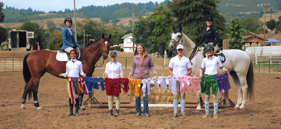 Hard working horses and riders!
