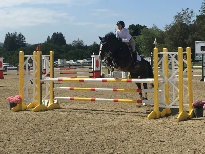 Kathryn and Landon in their first 1.0m class together.