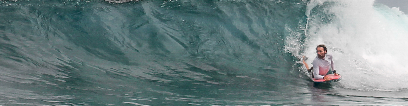 And me.... checking out a little wall of water over some very shallow reef!
