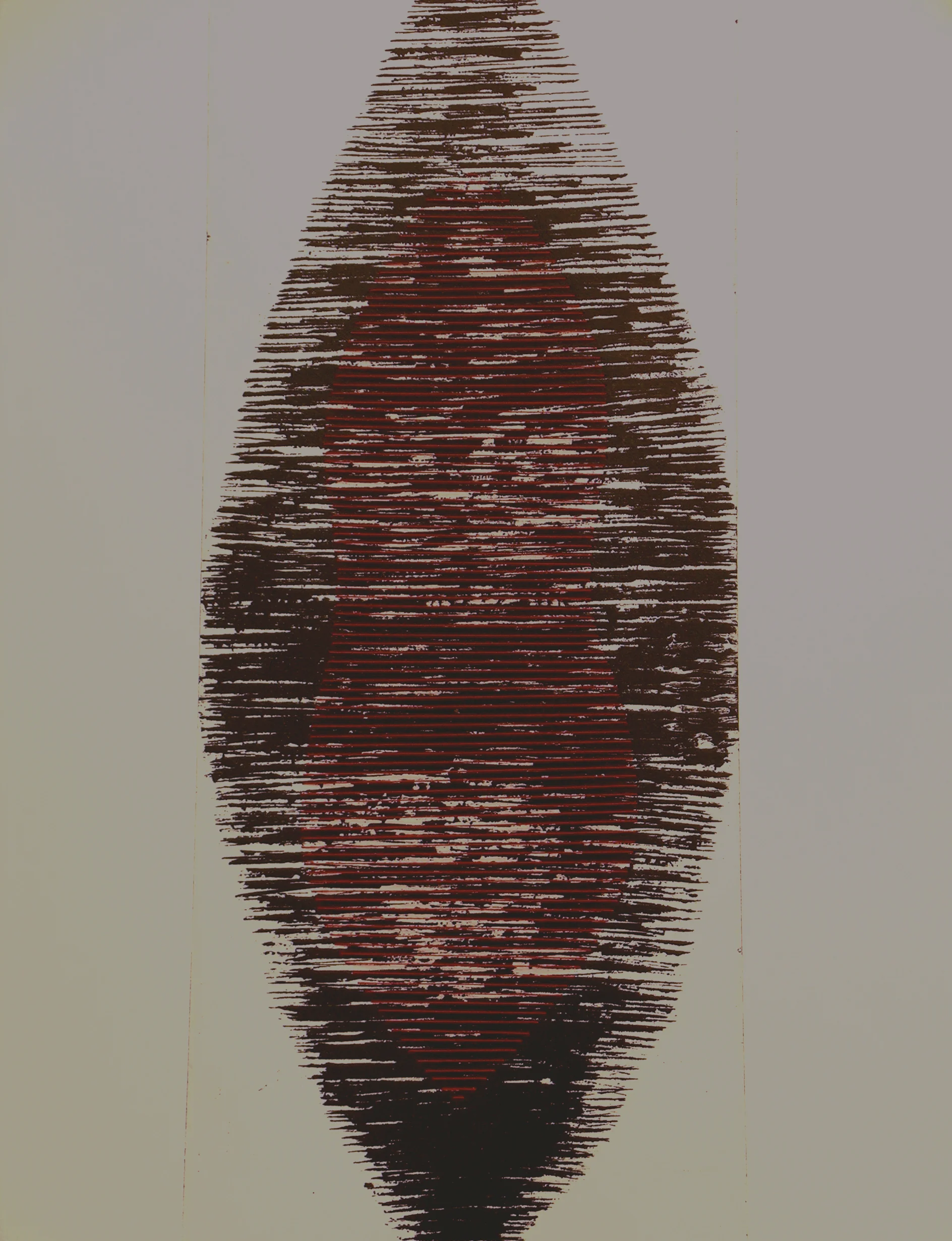  Rojo en negro 2006  Etching and sewing / 69x56,50cm 