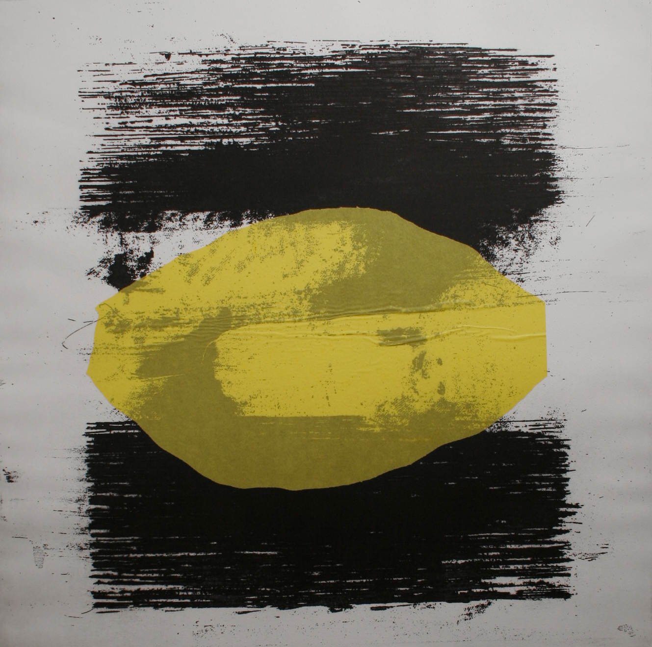  Amarillo-limón 2006  Etching and collage / 89x76cm 