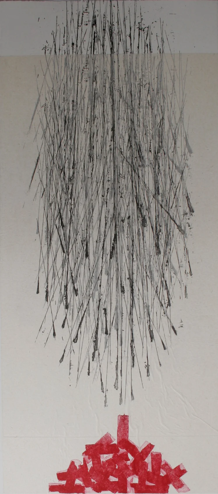  Desgarro 2006  Etching on chine-colle / 95x55cm 