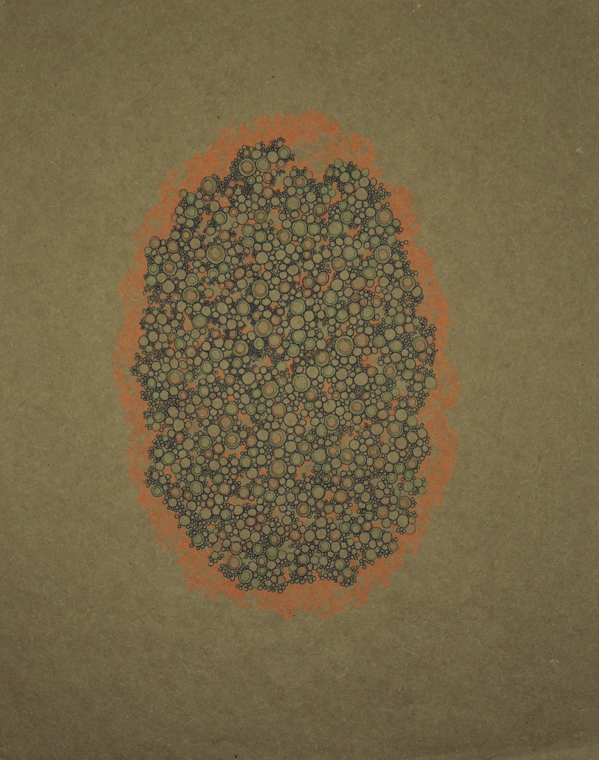  Cell Formation II 2014  Pen on handmade paper / 51x40,50cm 