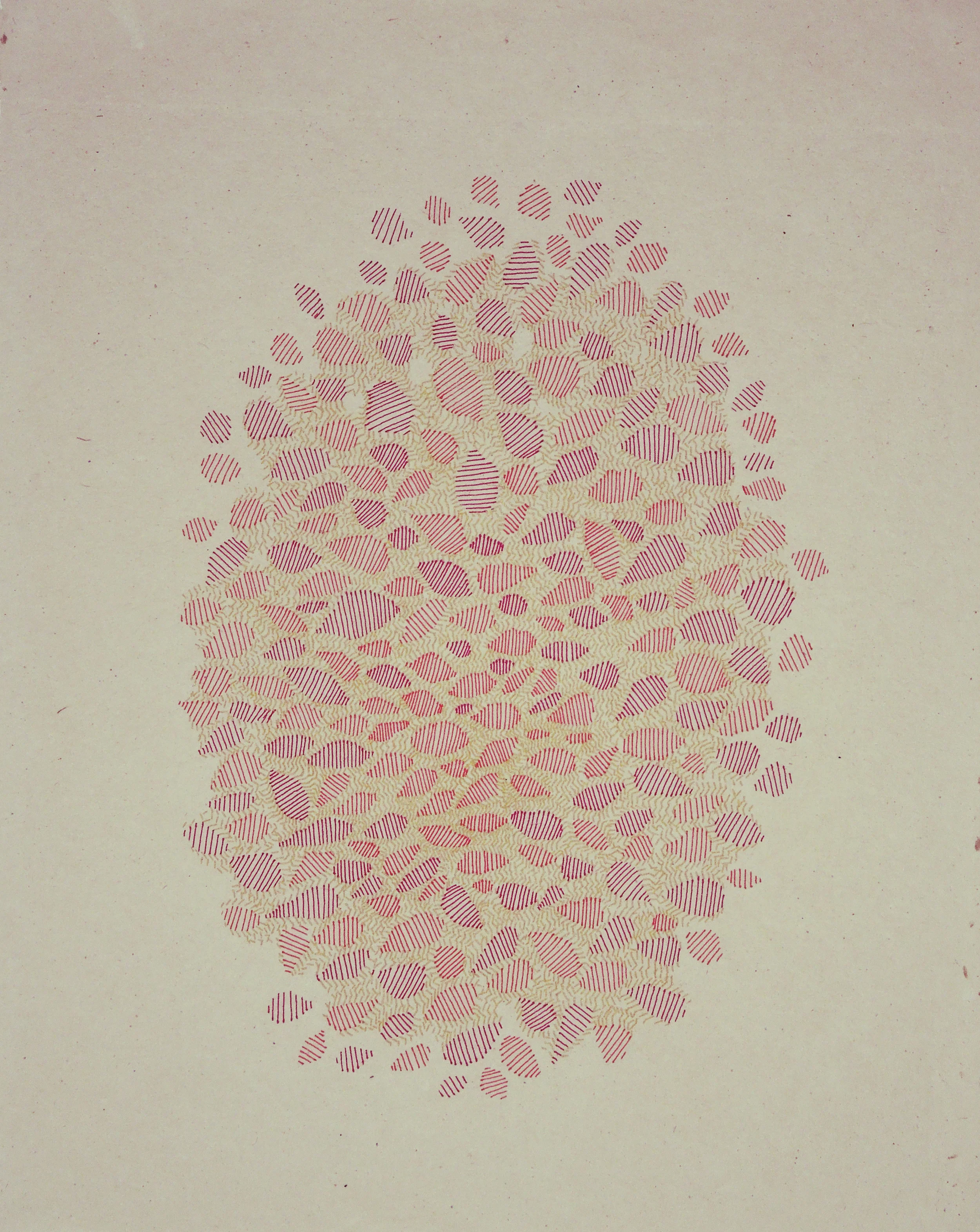 Cell Formation I 2014  Pen on handmade paper / 51x40,50cm 