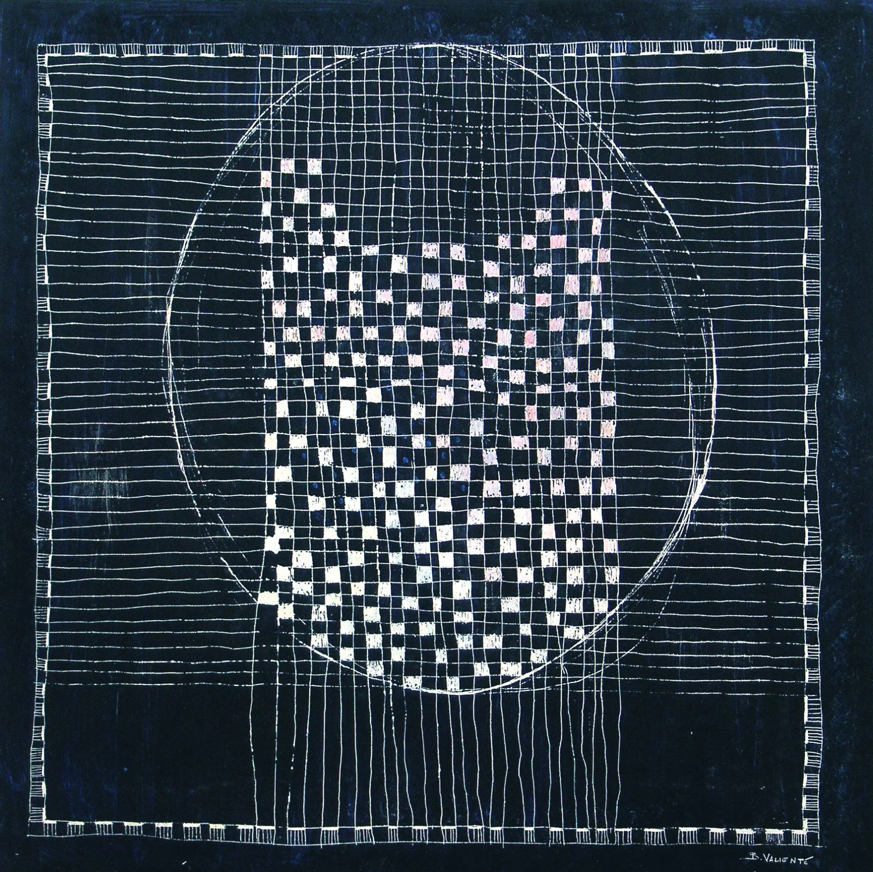  Tejiendo el mar 2006  Mixed media on wood / 100x100cm 