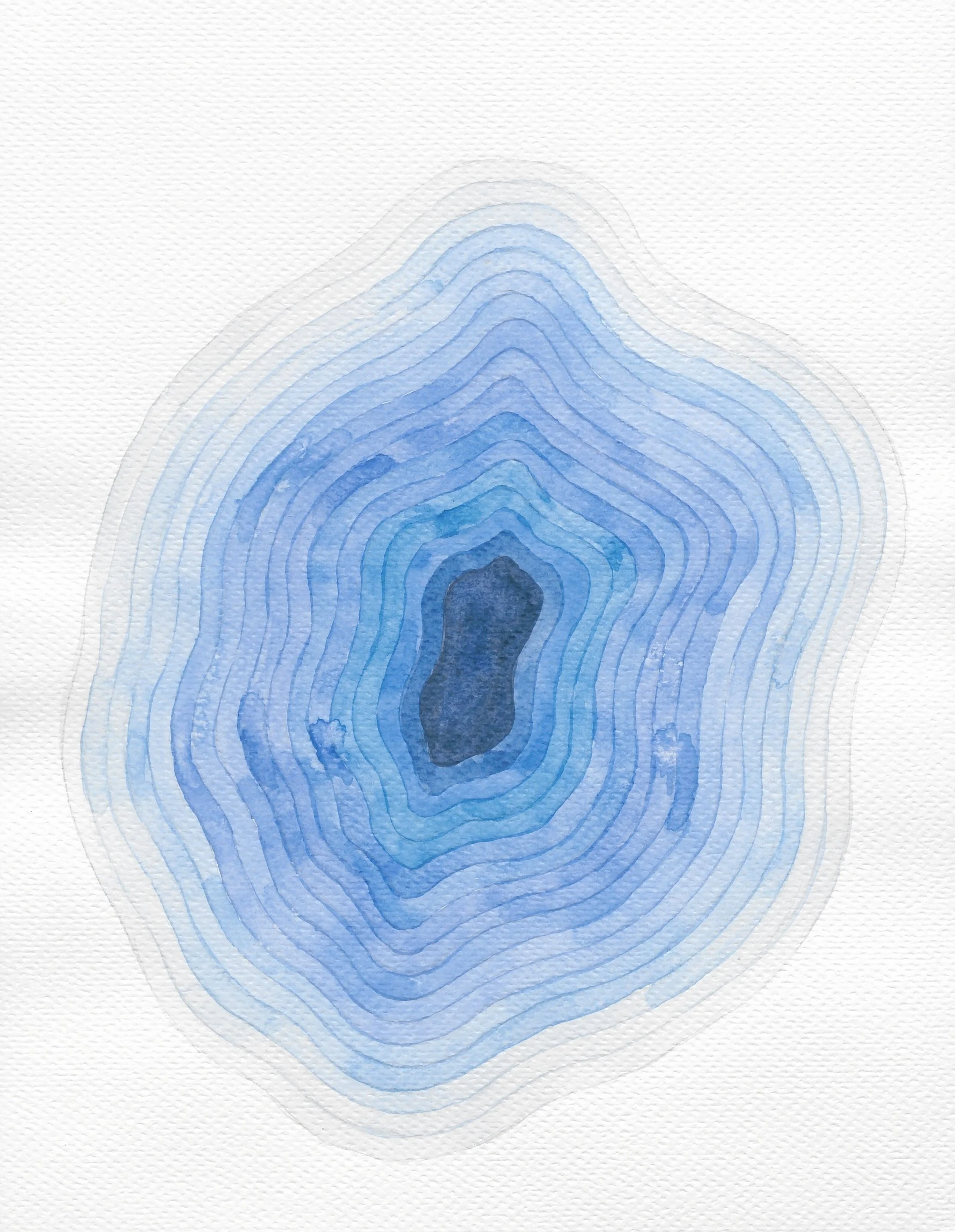  Topografía marina 2023  Watercolour on paper / 24x18 cm 