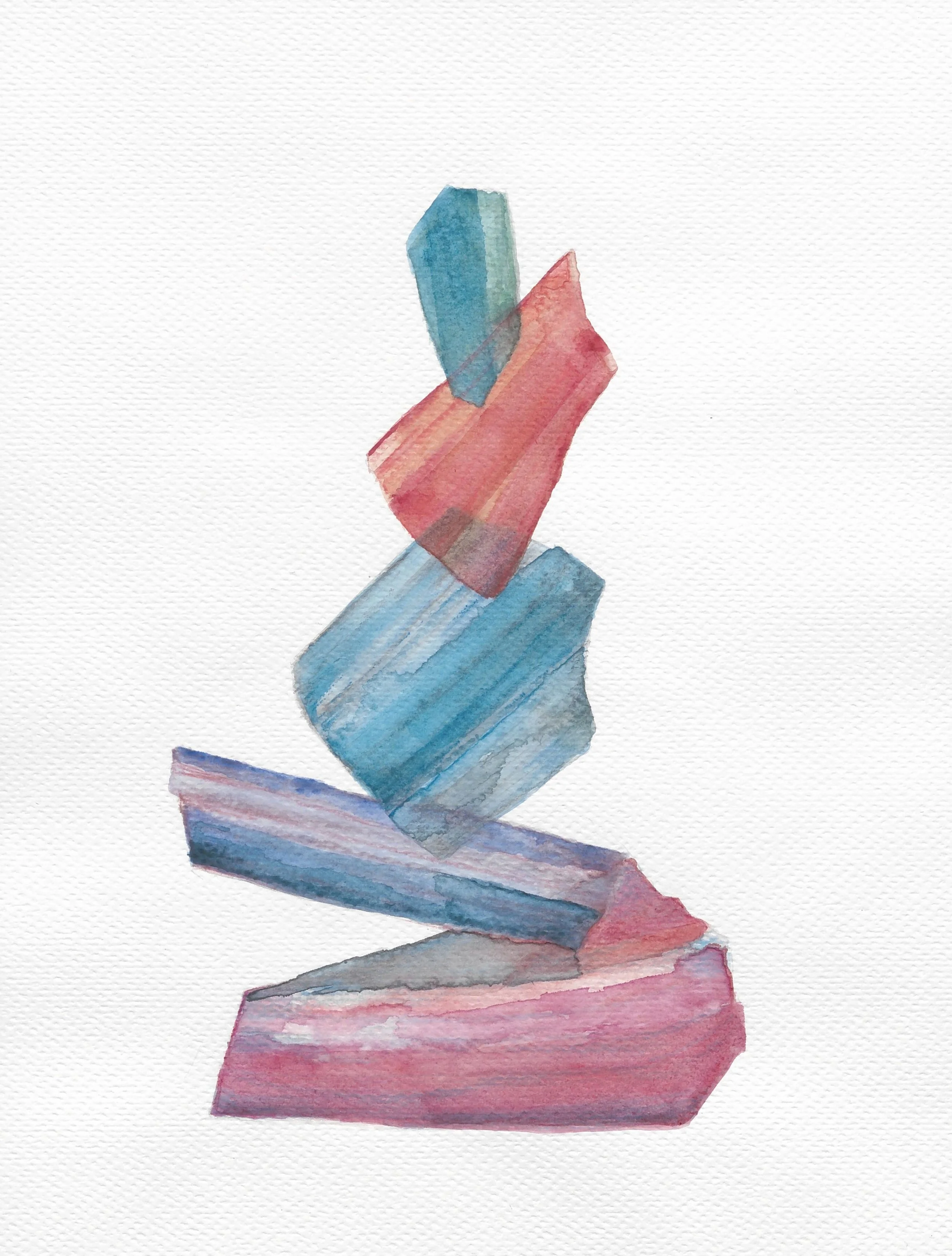  Equilibrio imposible 2023  Watercolour on paper / 24x18 cm 