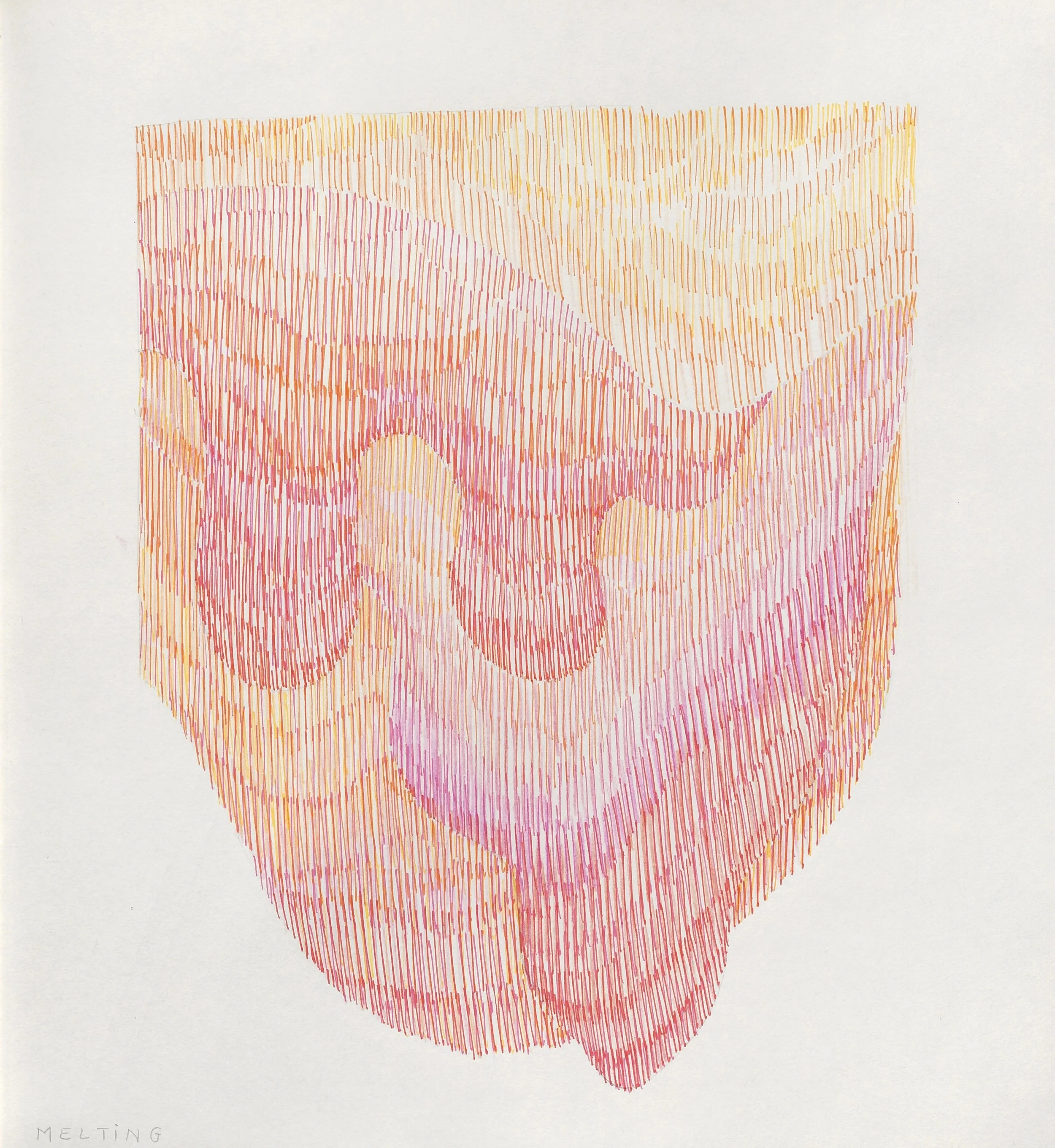  Melting 2021  Pen on paper / 24x22 cm 