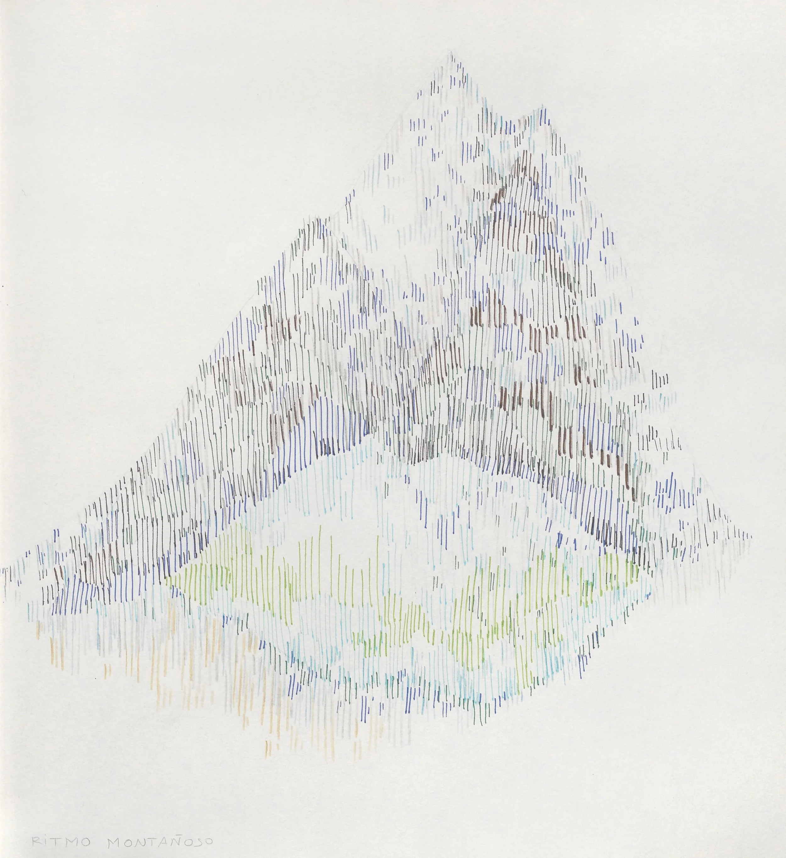  Ritmo montañoso 2021  Pen on paper / 24x22 cm 
