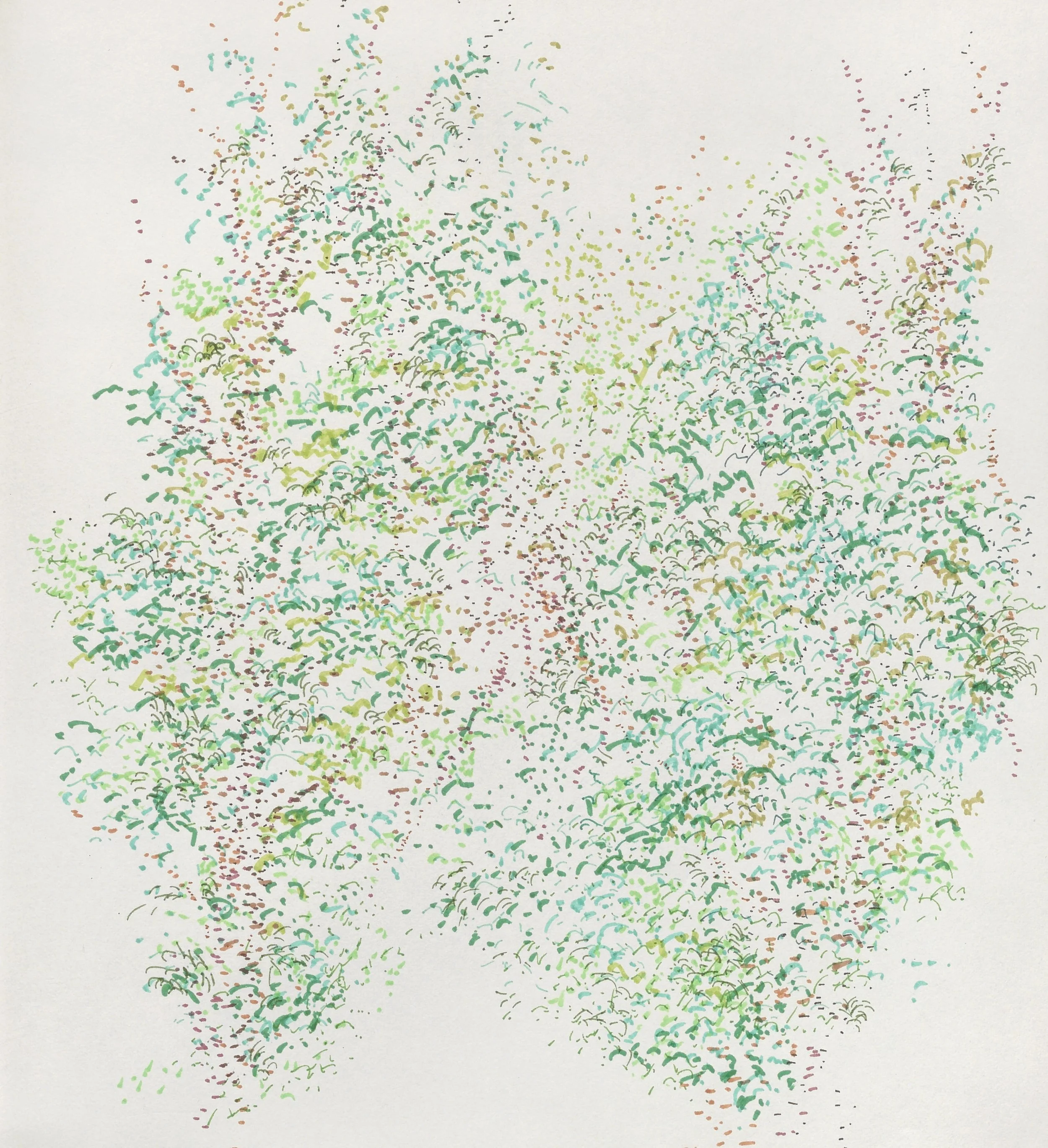  Grafías del paisaje II 2023  Pen on paper / 22x24 cm 