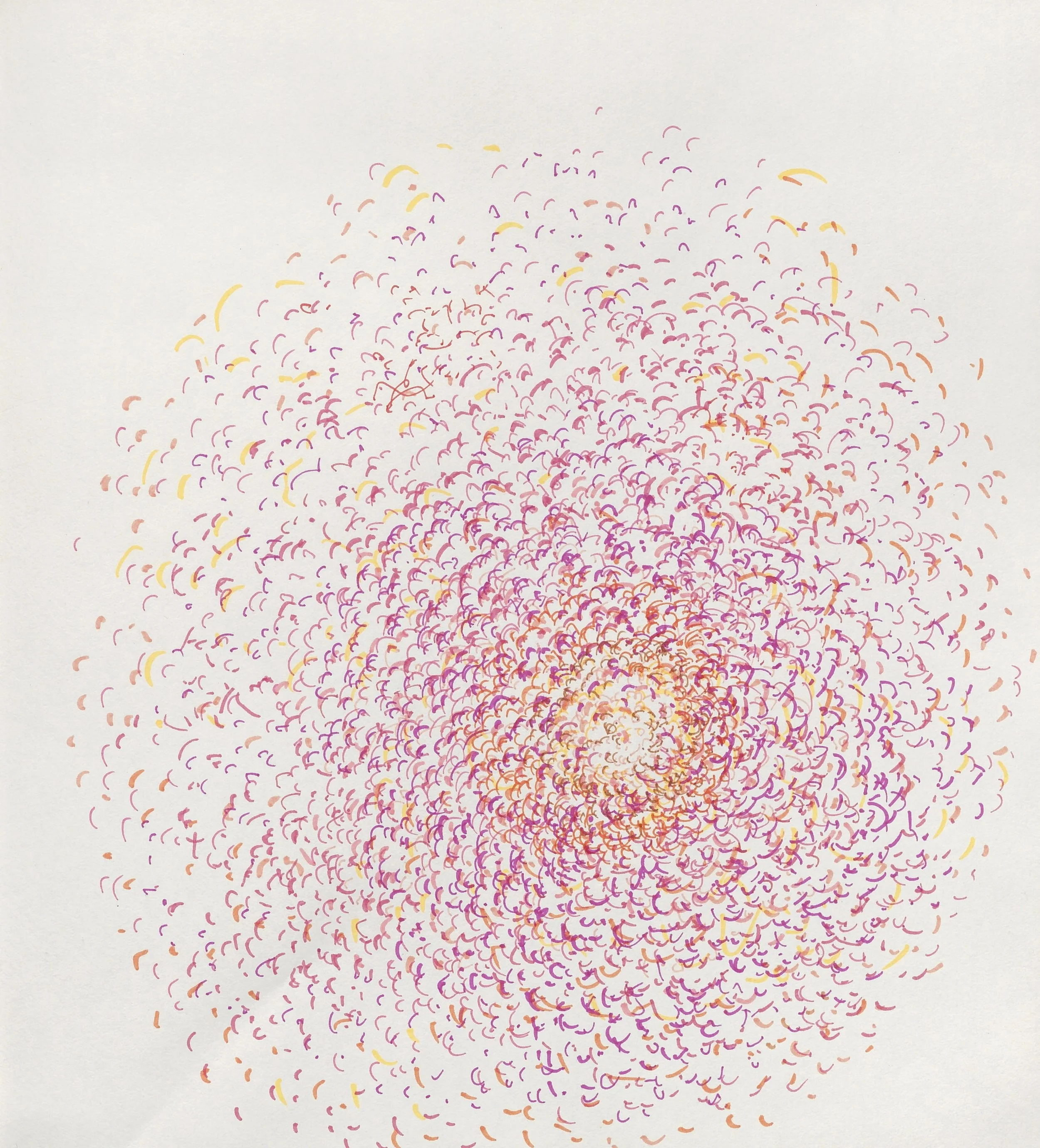  Grafías del paisaje III 2023  Pen on paper / 24x22 cm 