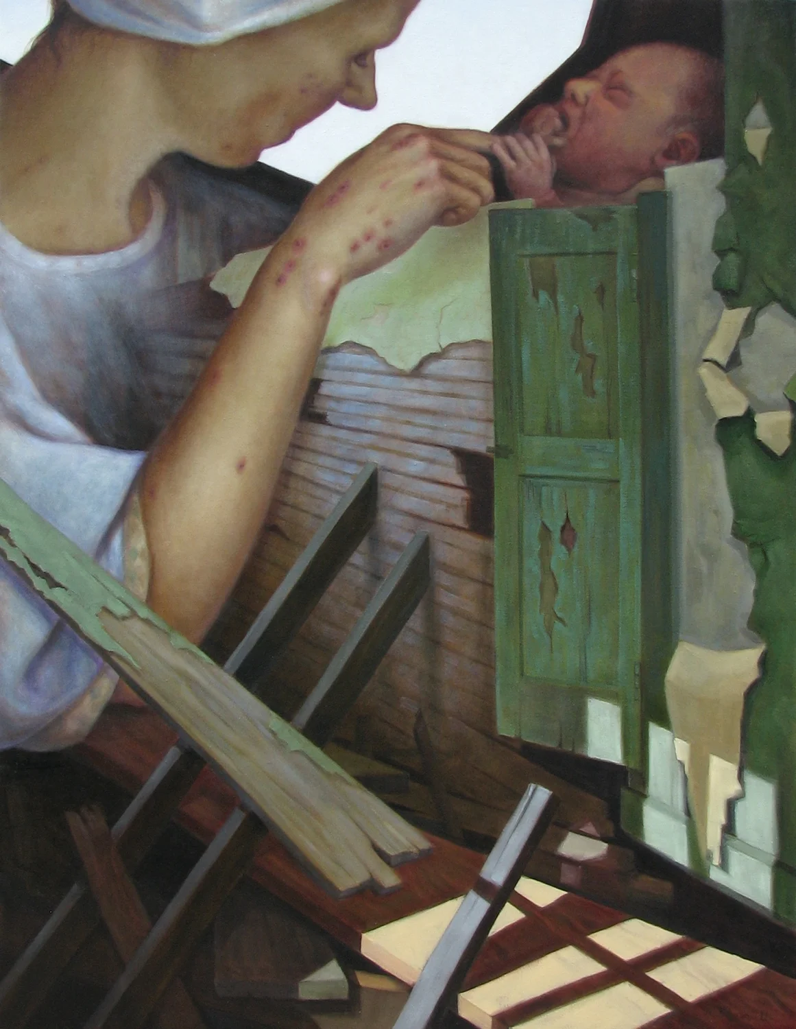Fractured , 2014, oil on canvas, 40x52