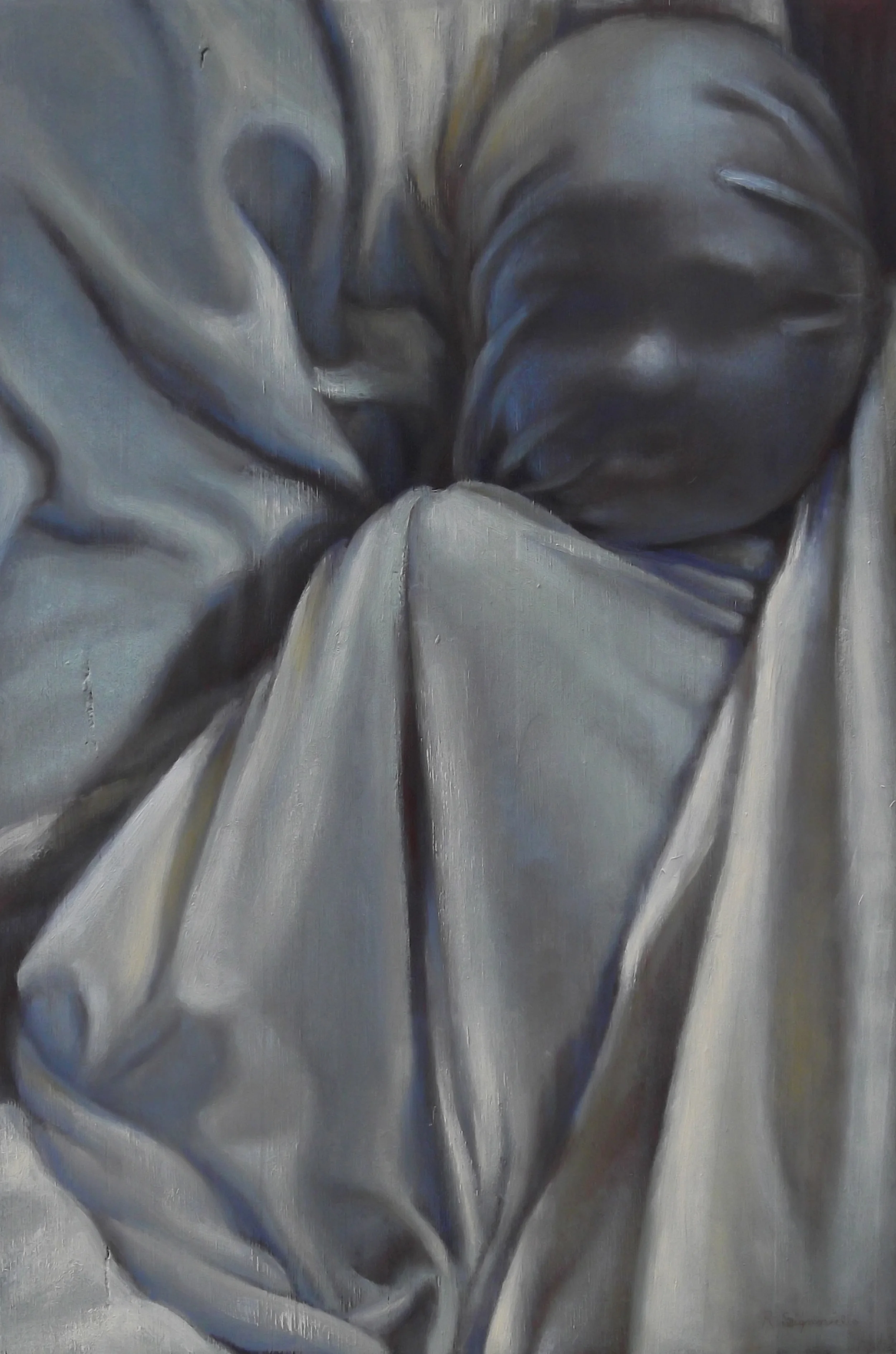Wrapped , 2014, oil on panel, 12x18