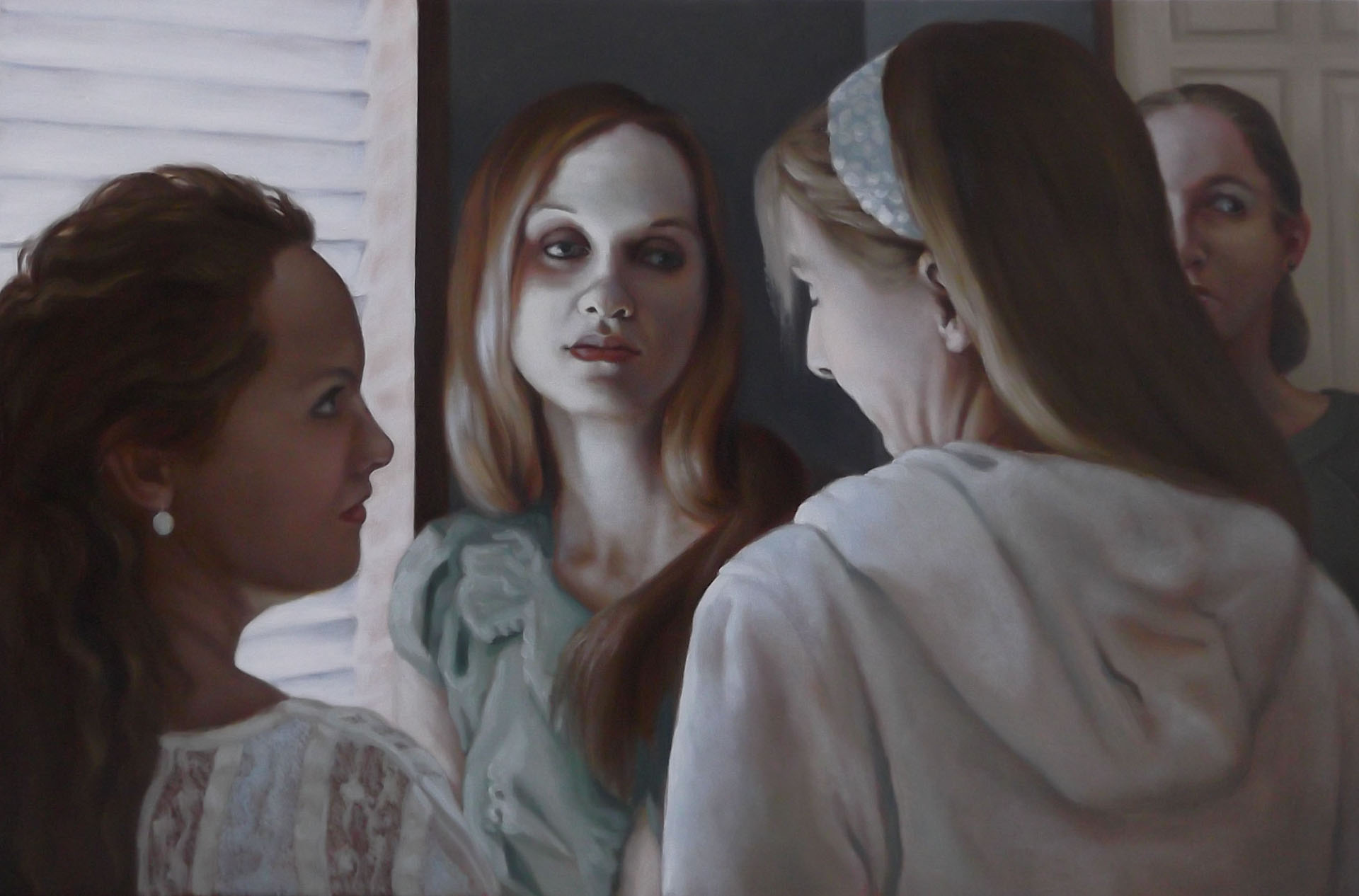 The Sisters , 2013, oil on panel, 16x24