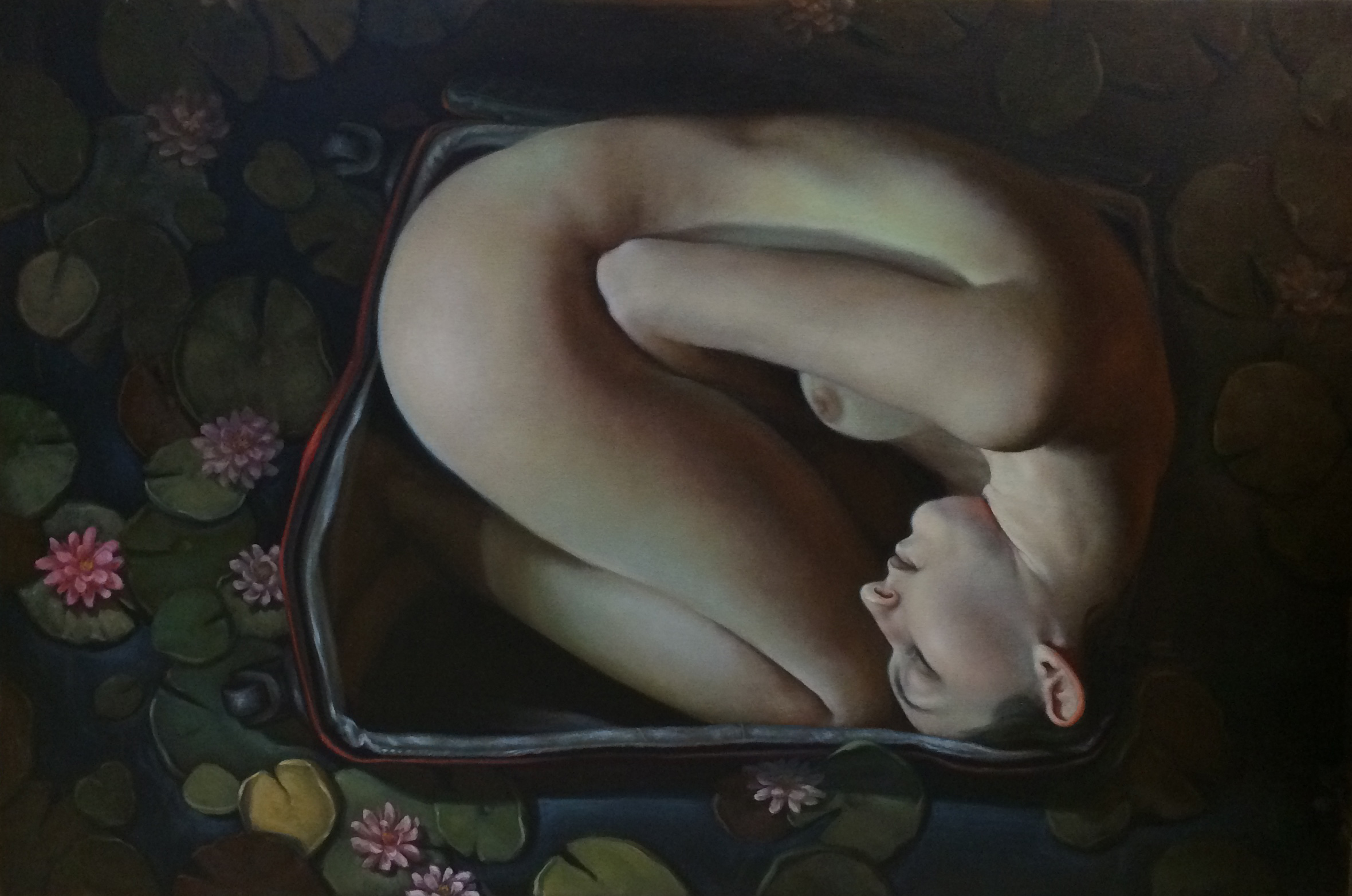 Adrift, 2016, oil on canvas, 36x56
