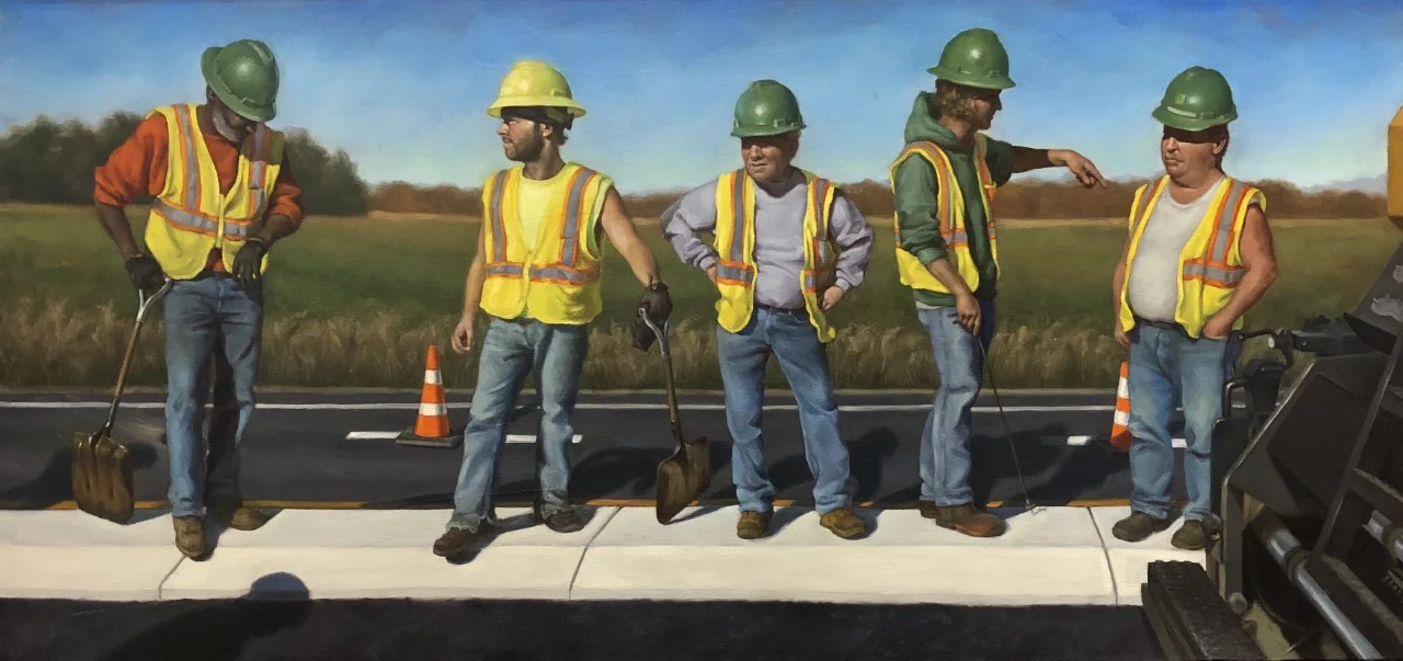 Waiting, 2016, oil on canvas, 20x42