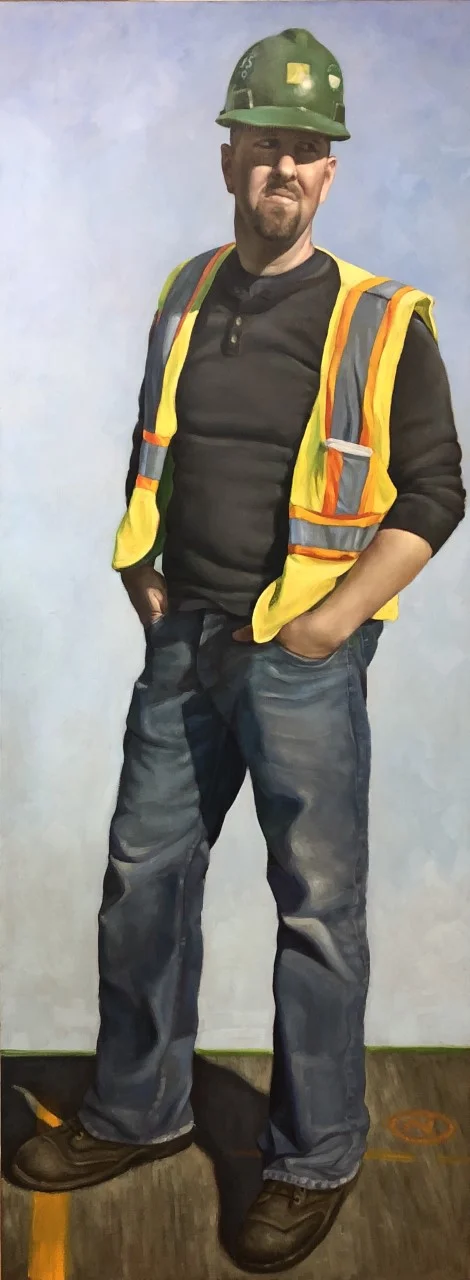 Badger, 30x80 oil on canvas