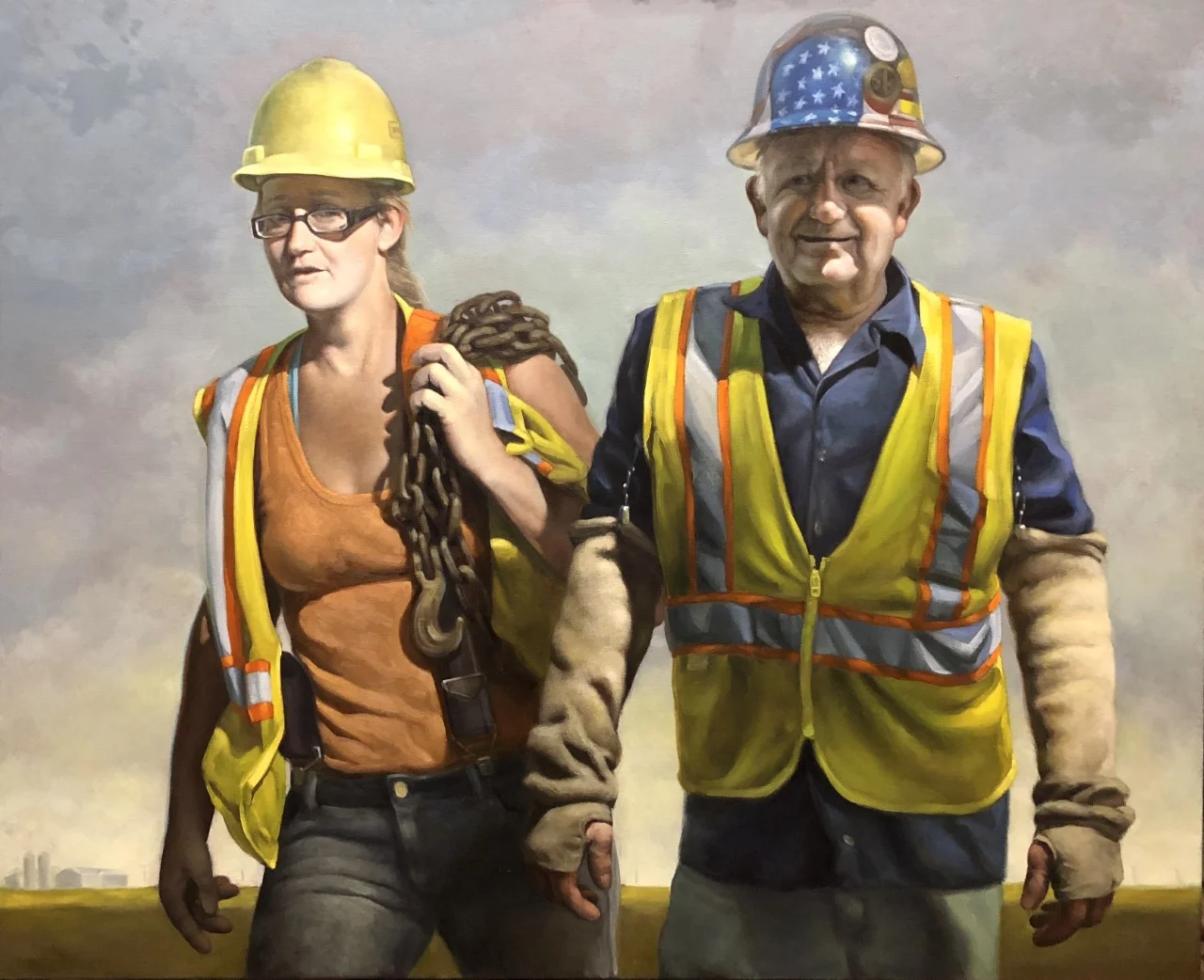 In His Footsteps, 44x54 oil on canvas