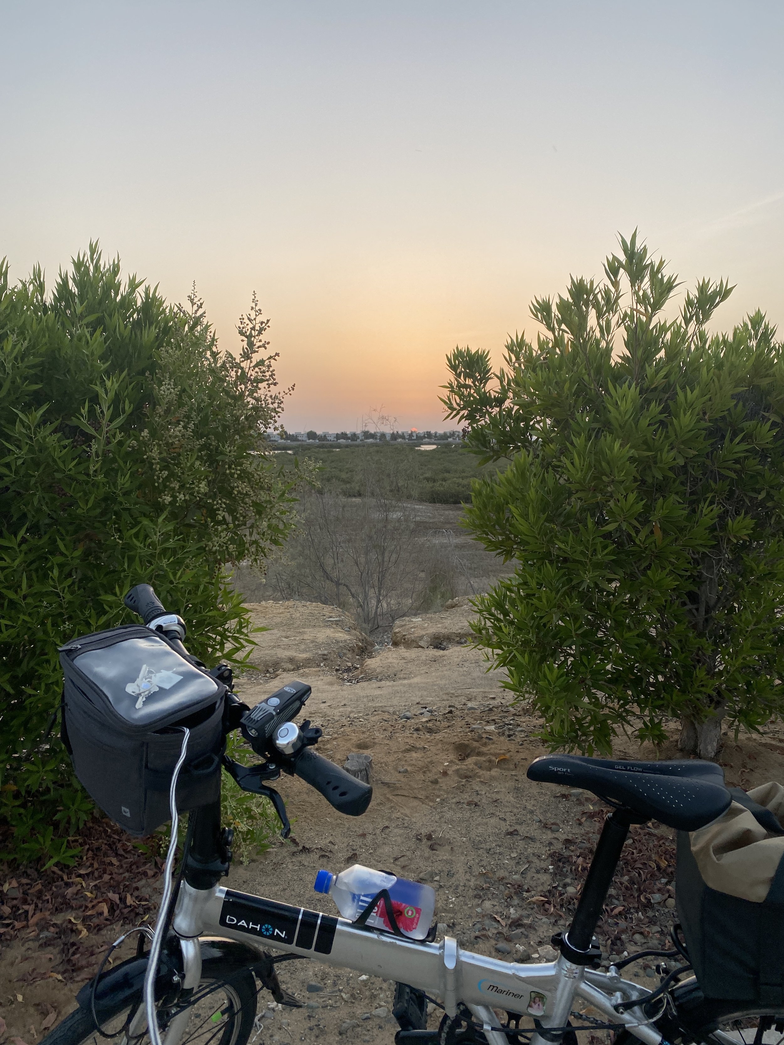 my bike and first sunset
