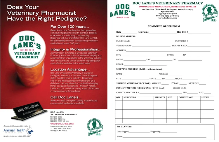 Doc Lane's Veterinary Pharmacy  iPad splash page