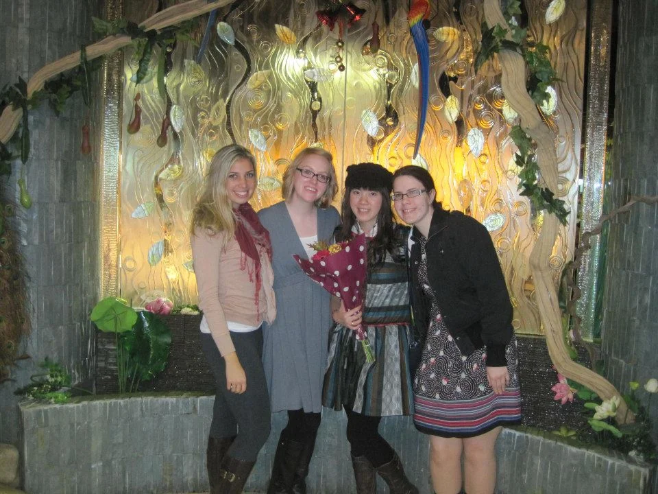 Left to right: Amanda (USA), Sarah (USA), Monika (Indonesia), Dervila (Ireland)