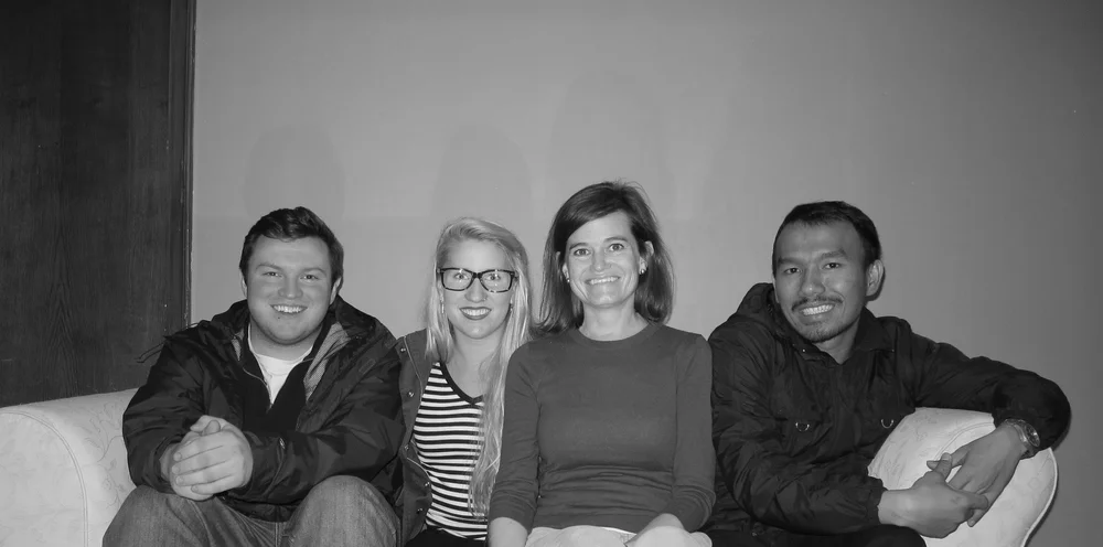 Left to right: Tim (USA), Amelia (USA), Julie (USA), David (Indonesia)