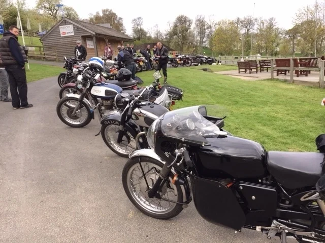 A good turnout for the Prescott Hill Climb Breakfast Club in April 2015