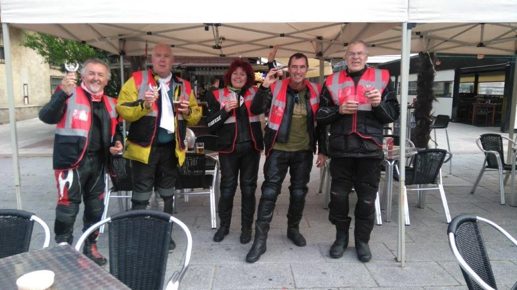 North Cotswold members celebrate at the end of the 5000 Curves Rally